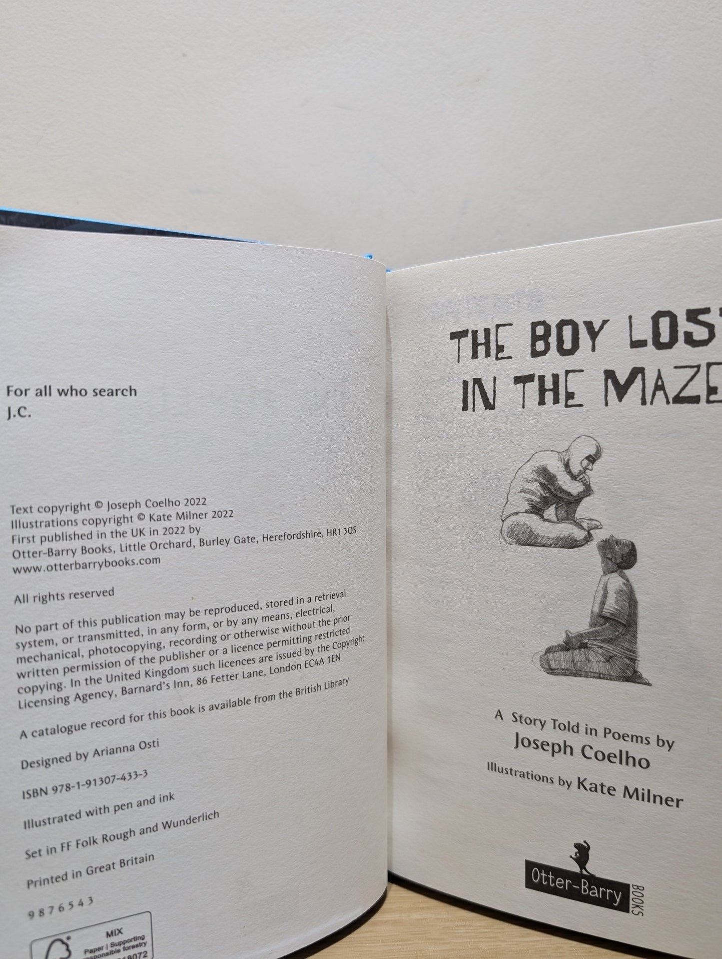 The Boy Lost in the Maze by Joseph Coelho (Signed) - Fialta Books