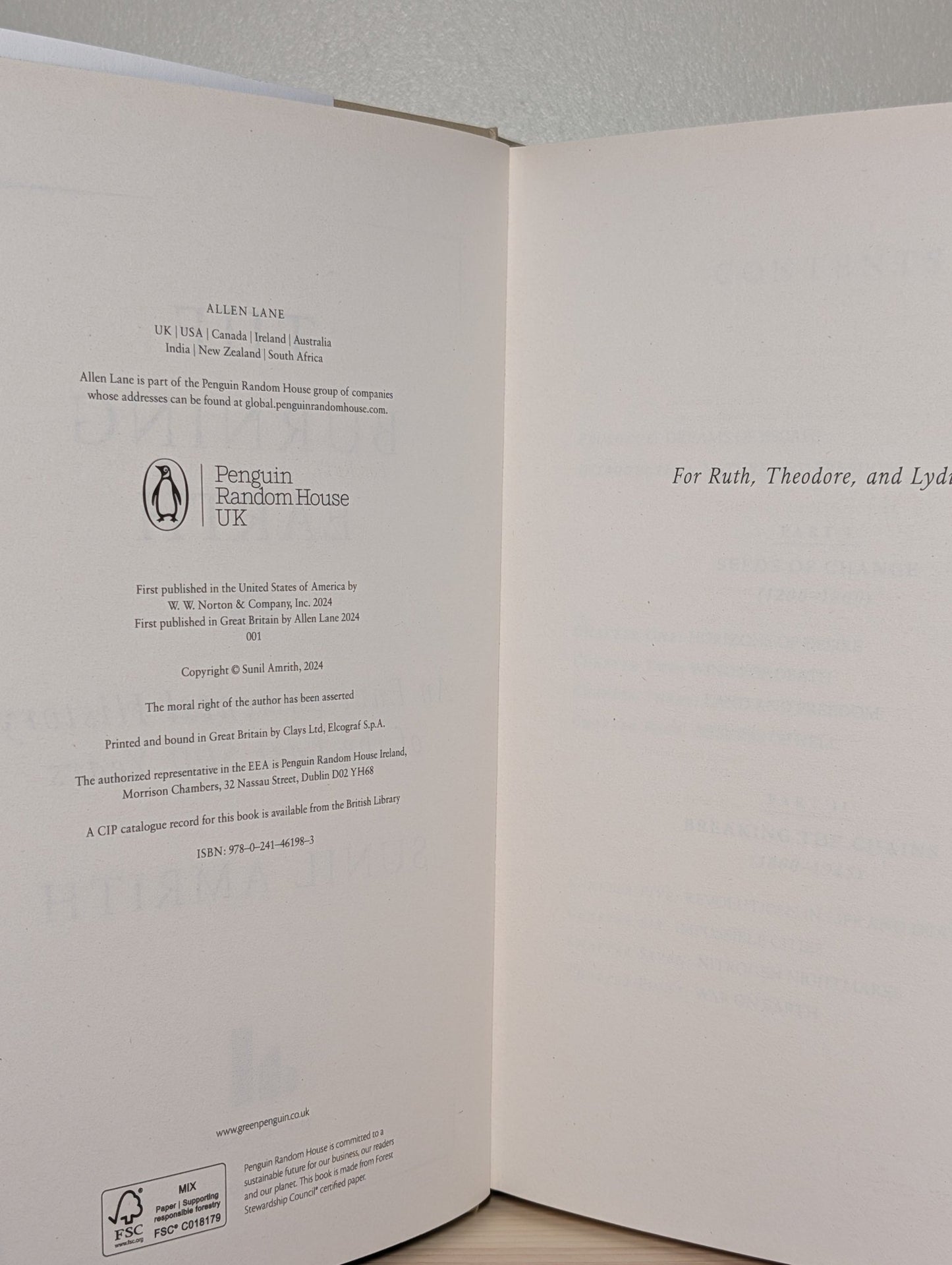 The Burning Earth by Sunil Amrith (First Edition) - Fialta Books