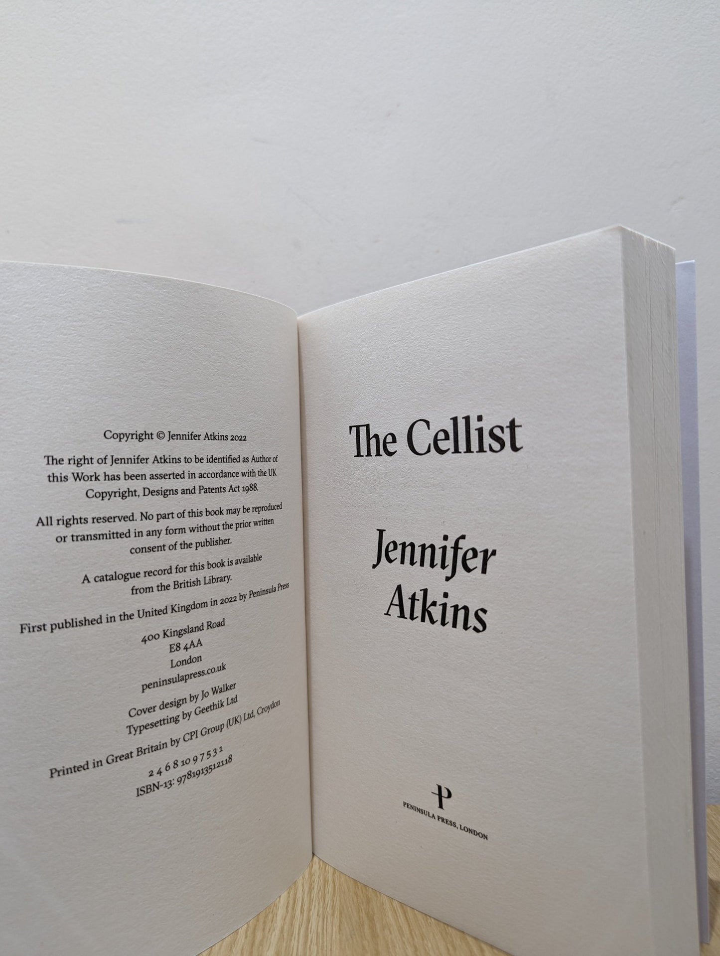 The Cellist by Jennifer Atkins (First Edition) - Fialta Books