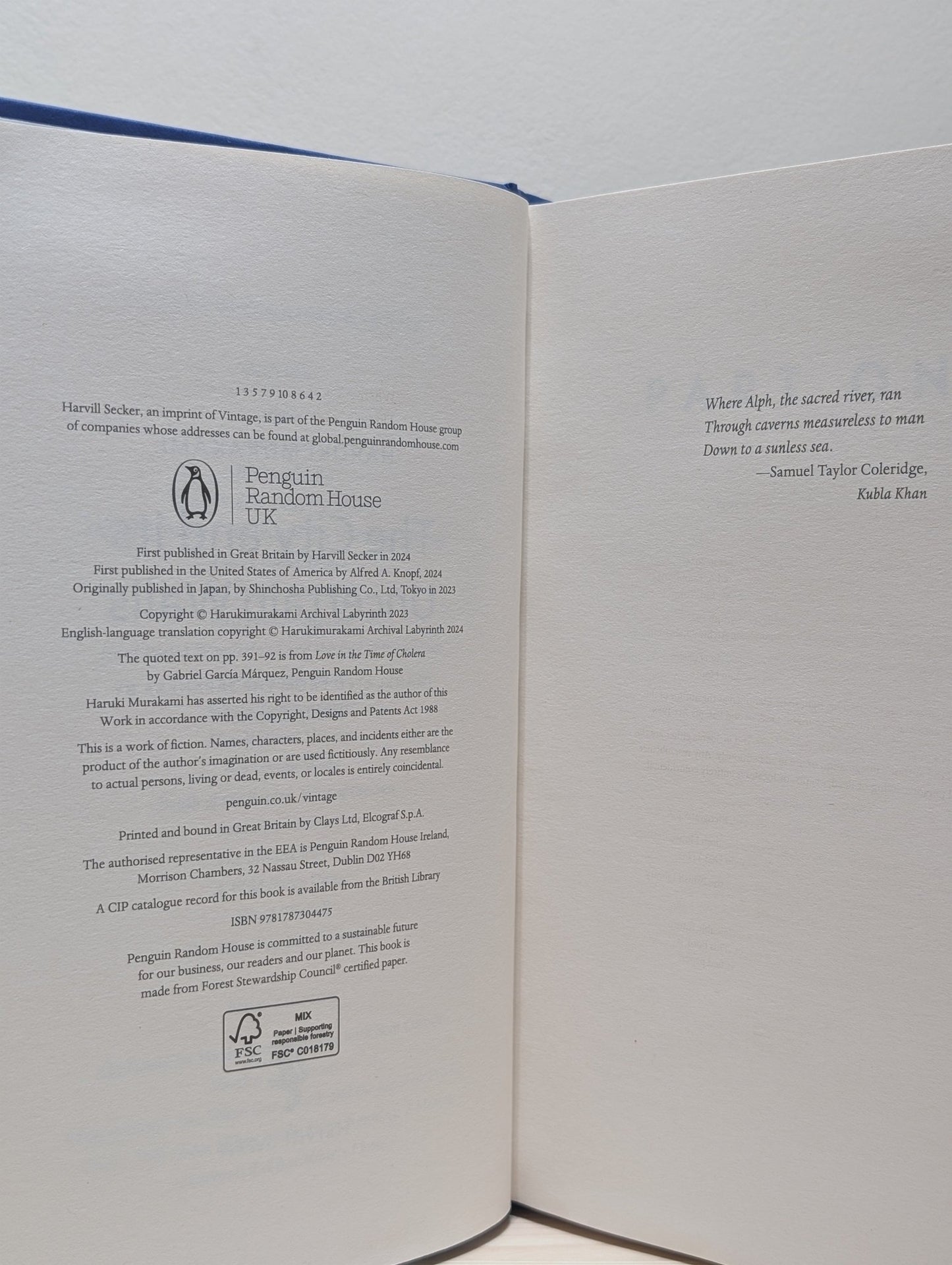 The City and Its Uncertain Walls by Haruki Murakami (First Edition with sprayed edges) - Fialta Books