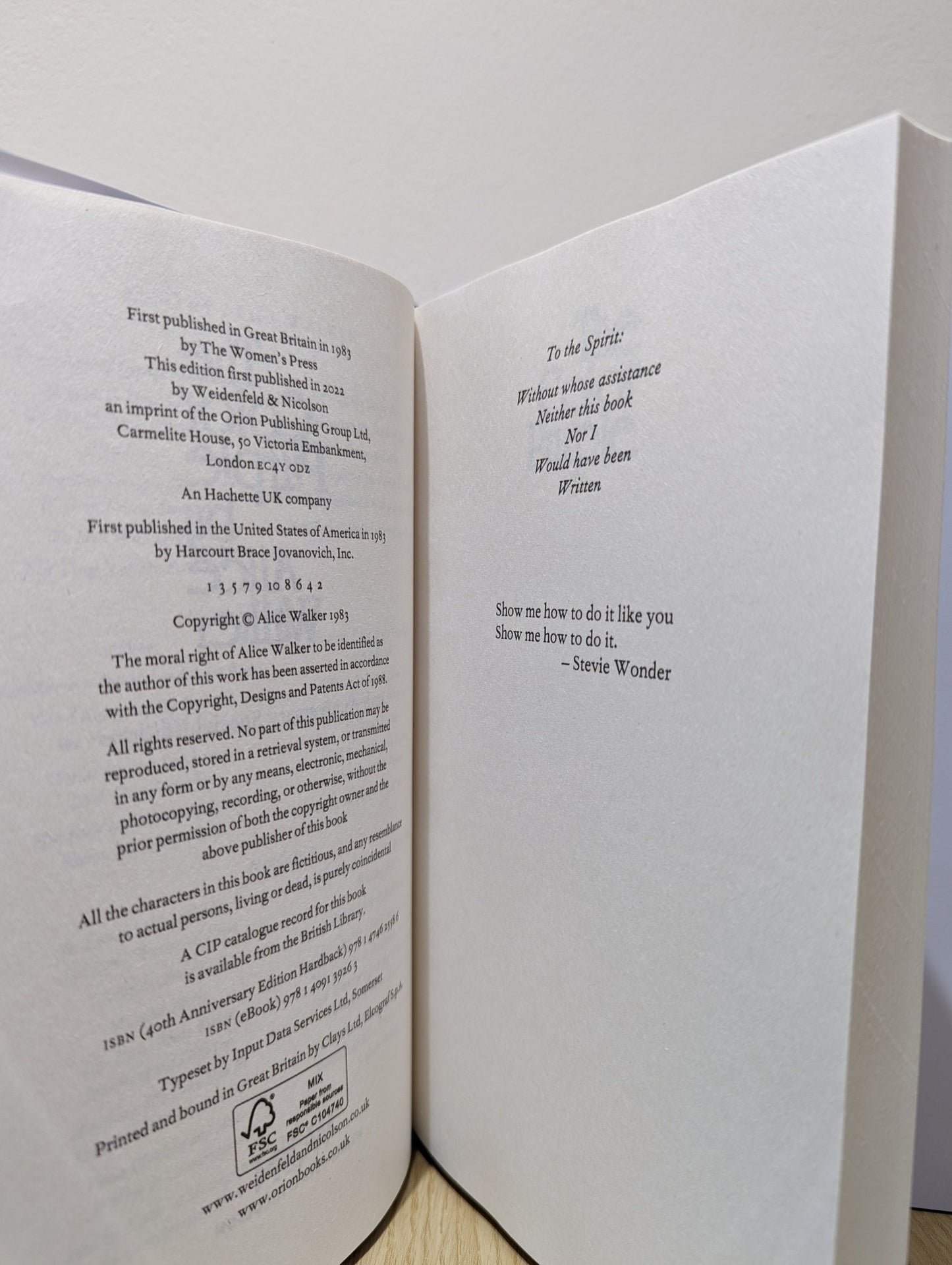 The Color Purple: 40th Anniversary Edition by Alice Walker (Signed Anniversary Edition) - Fialta Books