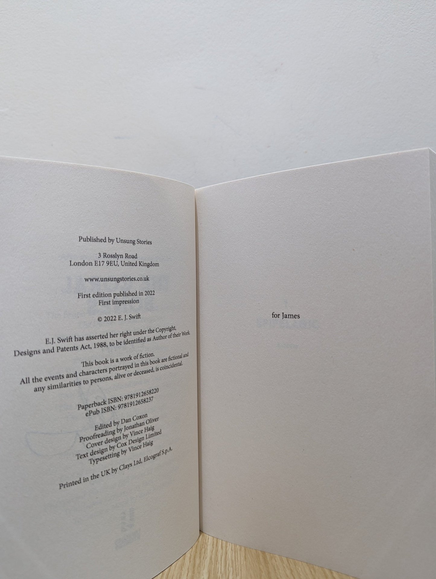 The Coral Bones by E.J. Swift (Signed First Edition) - Fialta Books