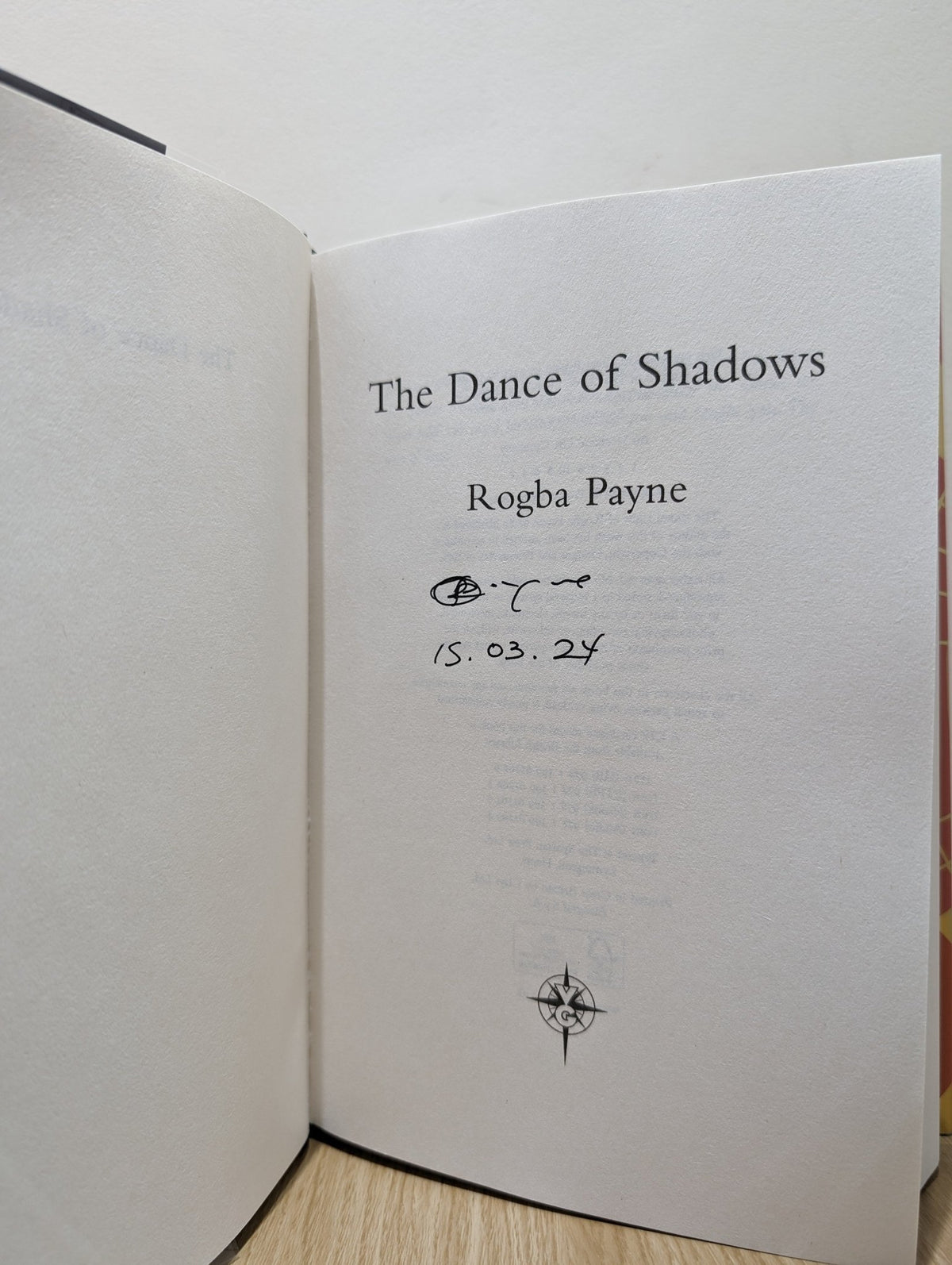 The Dance of Shadows by Rogba Payne (Signed Dated First Edition) - Fialta Books