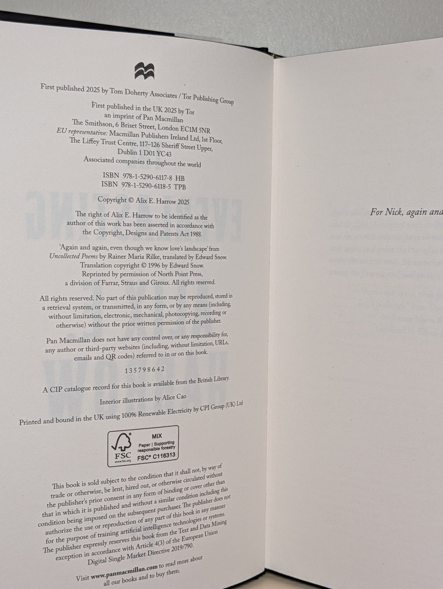 The Everlasting by Alix E. Harrow (Signed Numbered Edition with sprayed edges) - Fialta Books