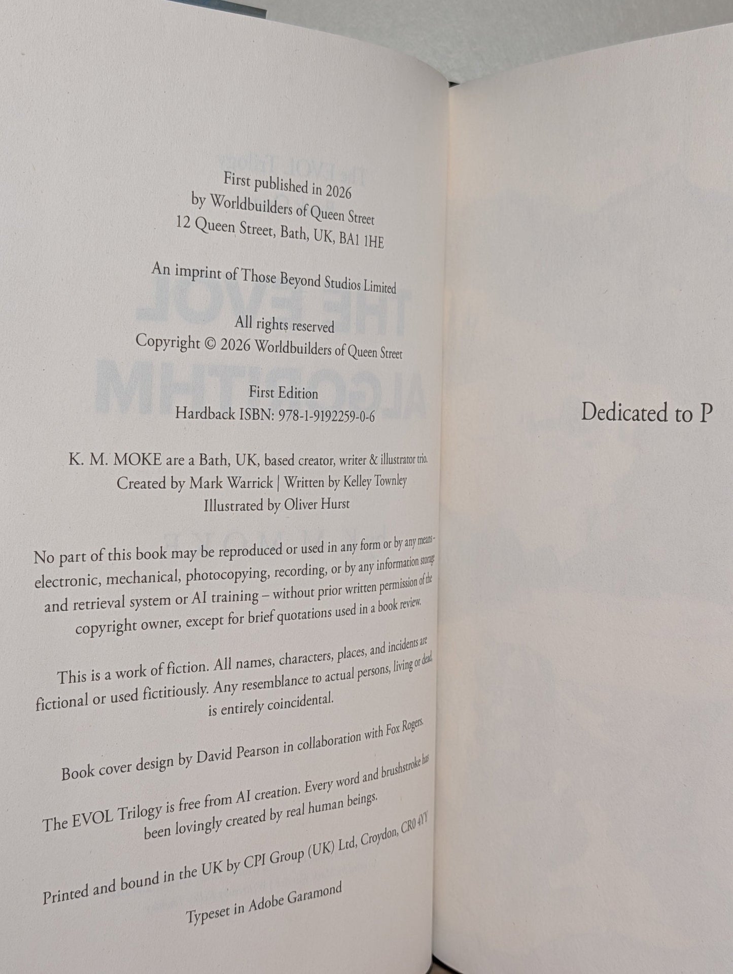 The EVOL Algorithm by K.M. Moke (First Edition) - Fialta Books