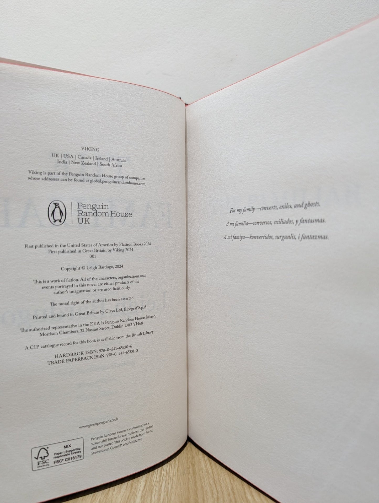 The Familiar by Leigh Bardugo (First Edition with sprayed edges) - Fialta Books