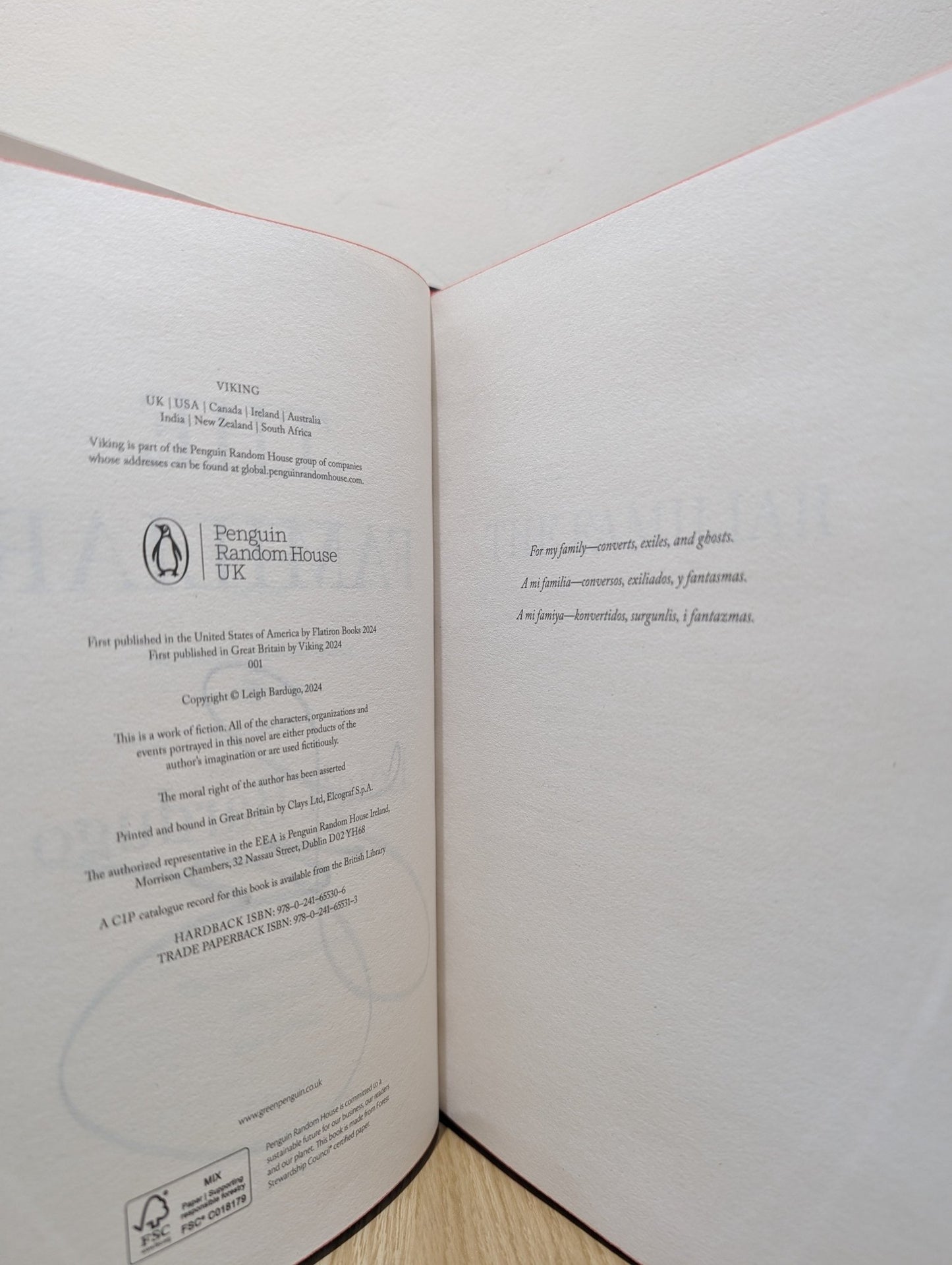 The Familiar by Leigh Bardugo (Signed First Edition with sprayed edges) - Fialta Books