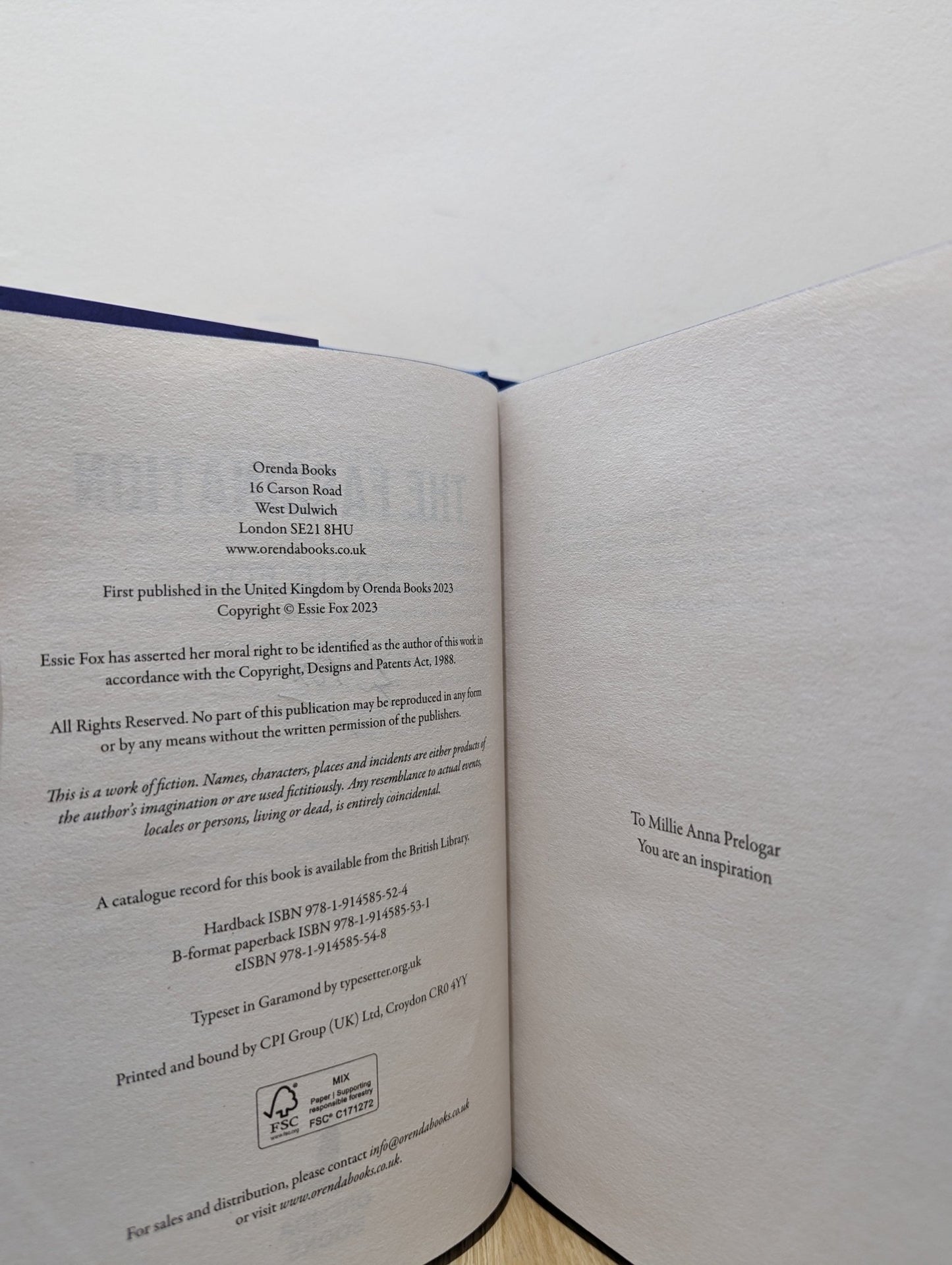 The Fascination by Essie Fox (Signed First Edition with sprayed edges) - Fialta Books