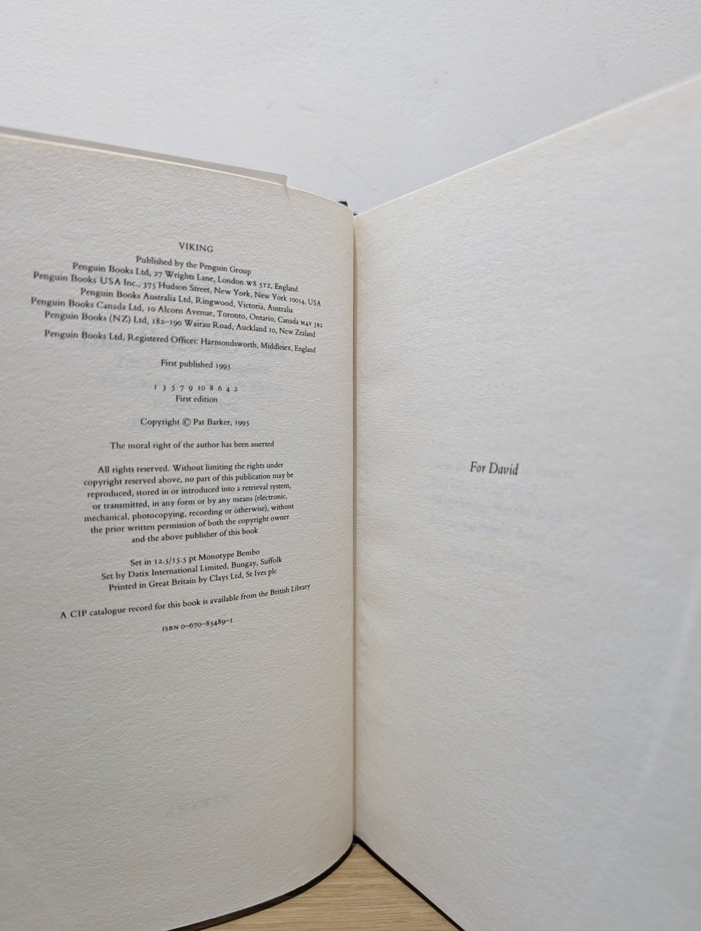 The Ghost Road by Pat Barker (Signed First Edition) - Fialta Books