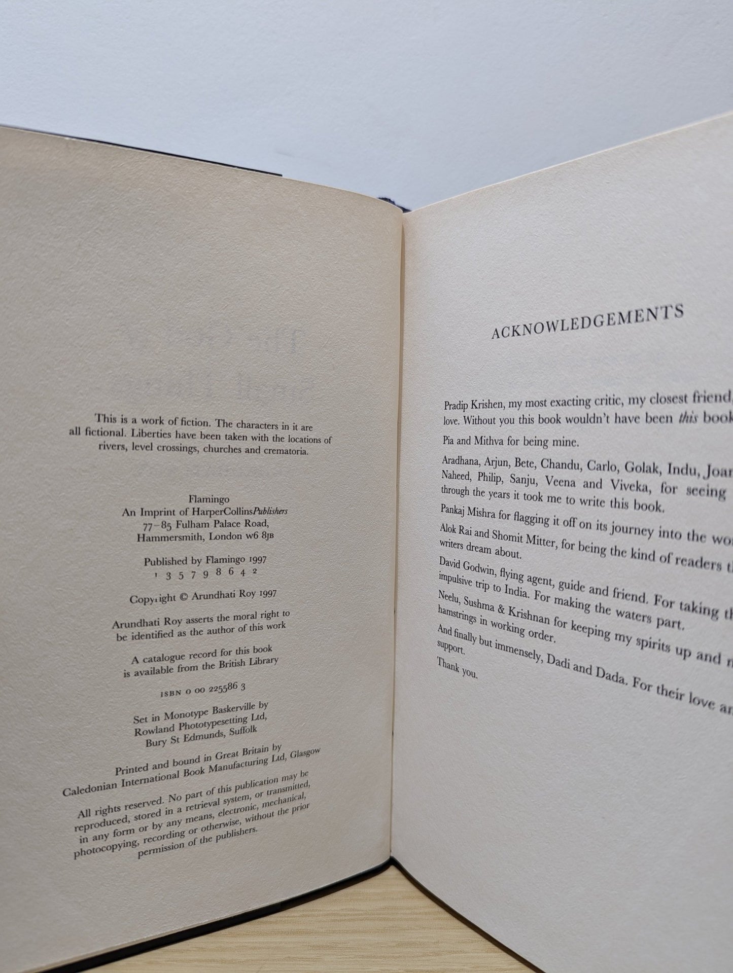 The God of Small Things by Arundhati Roy (First Edition) - Fialta Books