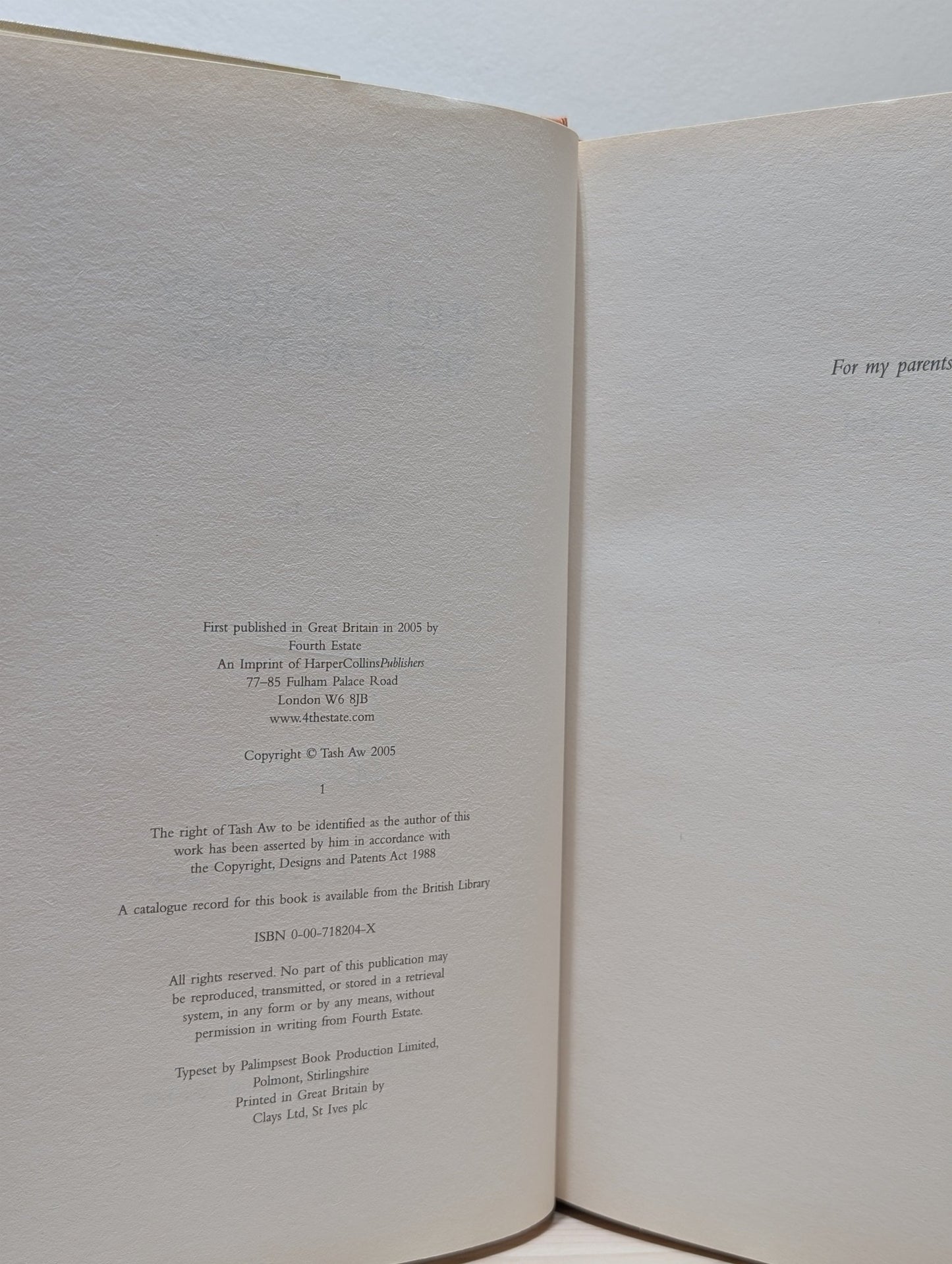 The Harmony Silk Factory by Tash Aw (Signed Dated First Edition) - Fialta Books