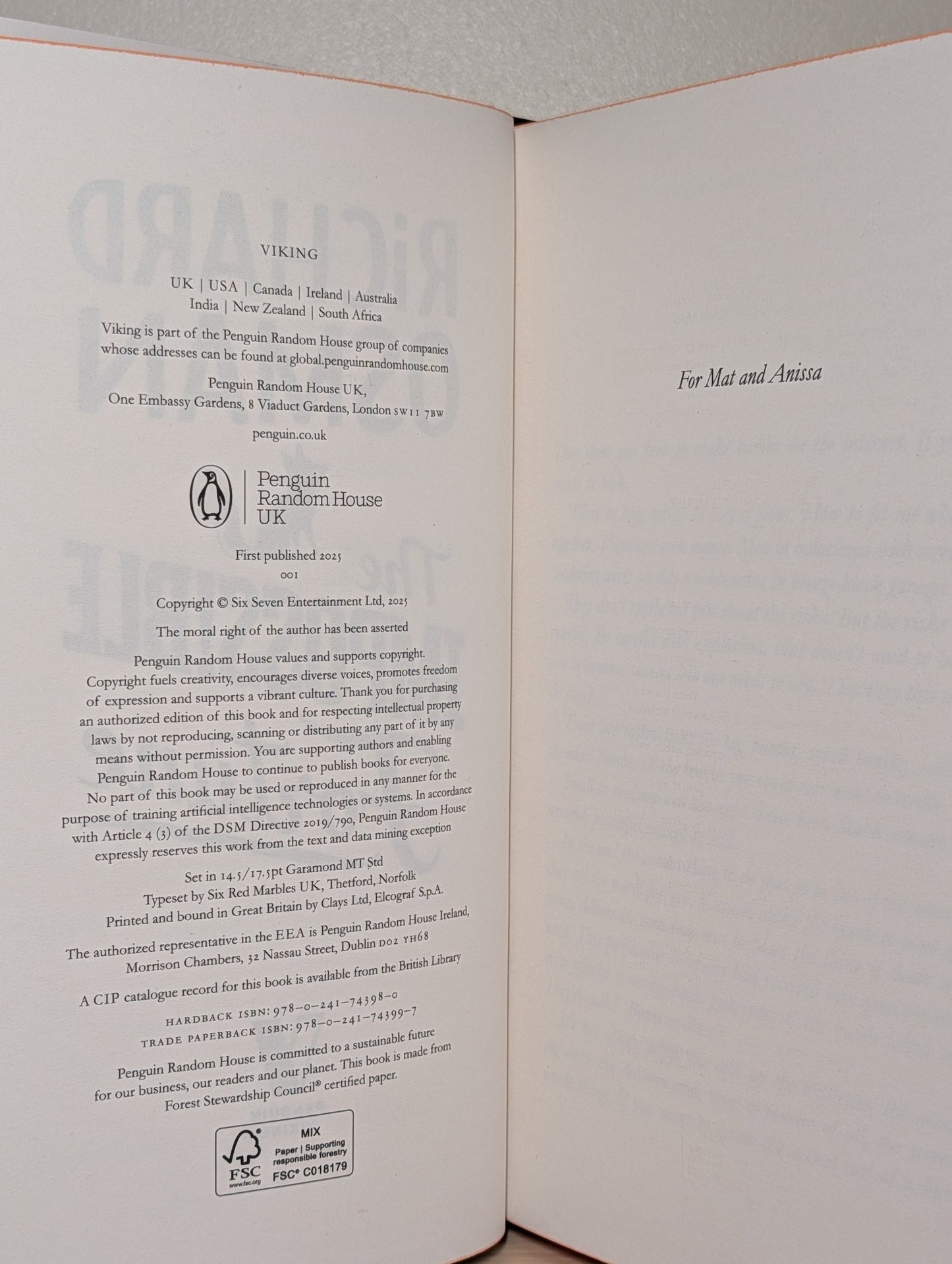 The Impossible Fortune by Richard Osman (Signed First Edition with sprayed edges) - Fialta Books