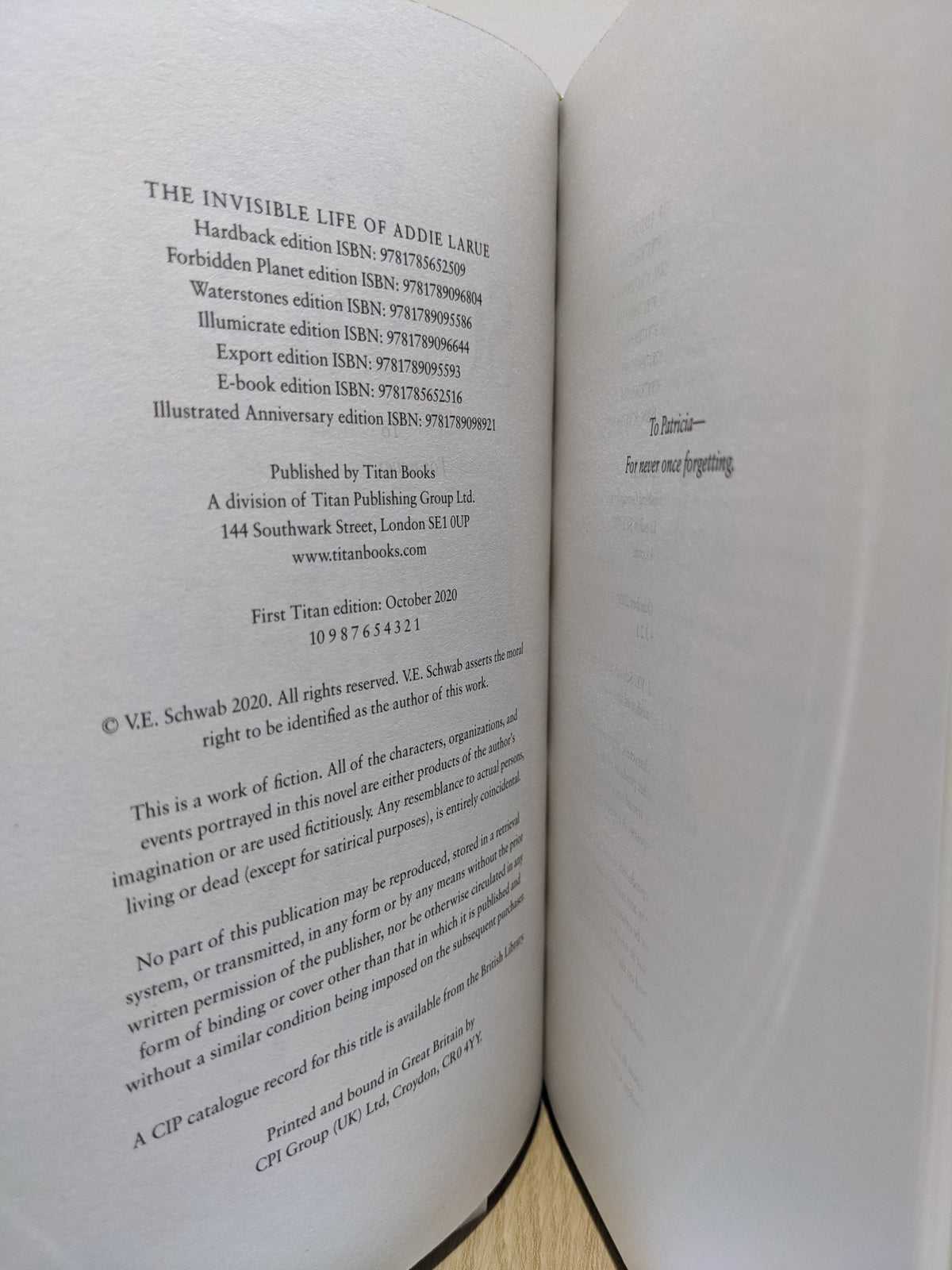 The Invisible Life of Addie LaRue by V.E. Schwab (Signed Limited Edition) - Fialta Books