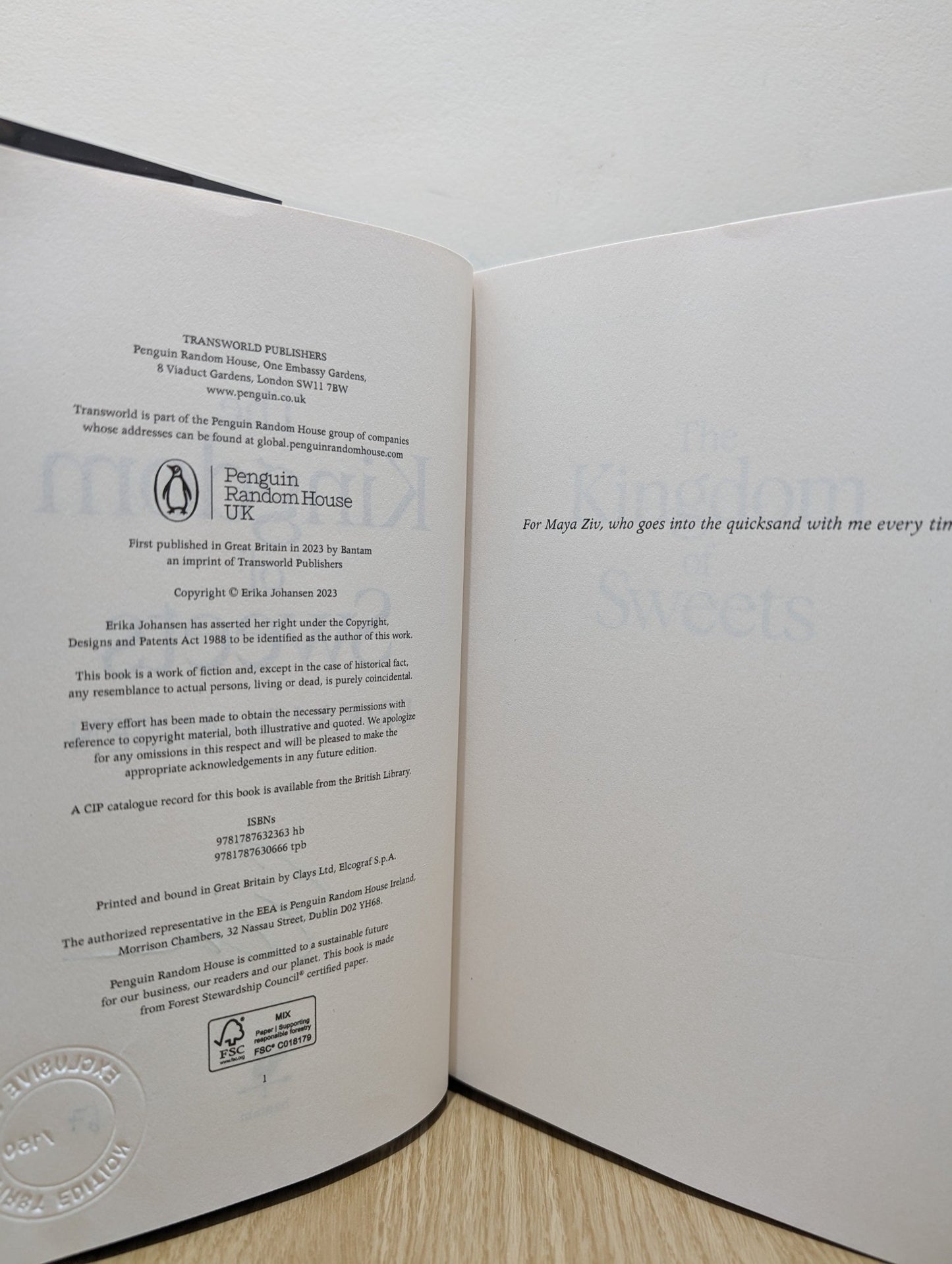 The Kingdom of Sweets by Erika Johansen (Signed First Edition) - Fialta Books