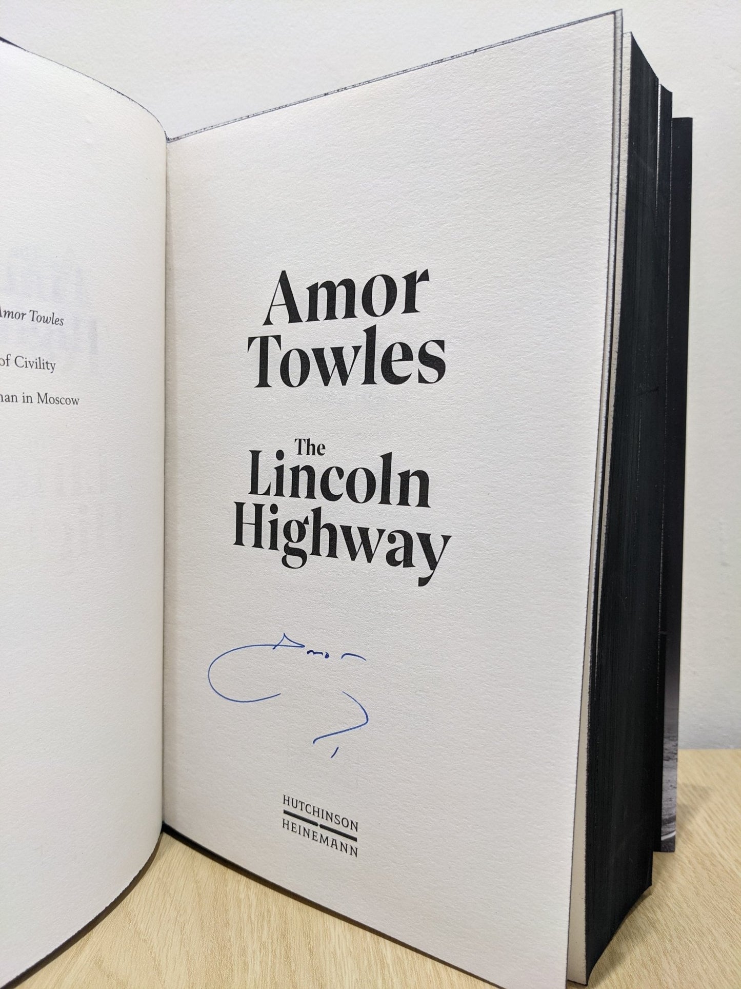 The Lincoln Highway by Amor Towles (Signed First Edition with sprayed edges) - Fialta Books