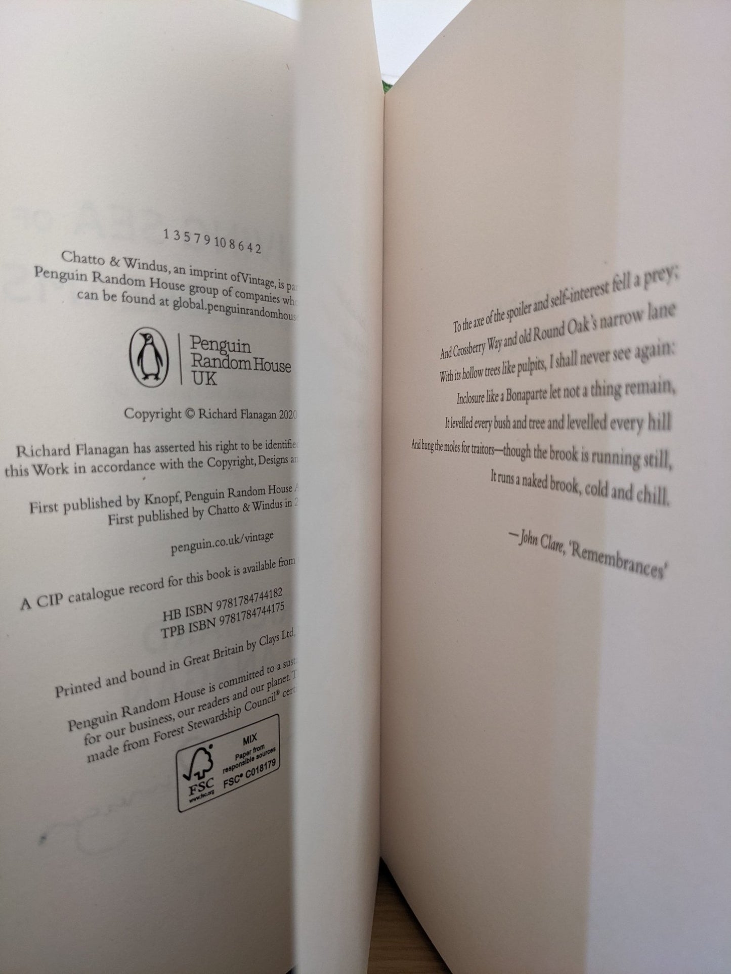 The Living Sea of Waking Dreams by Richard Flanagan (Signed First Edition) - Fialta Books