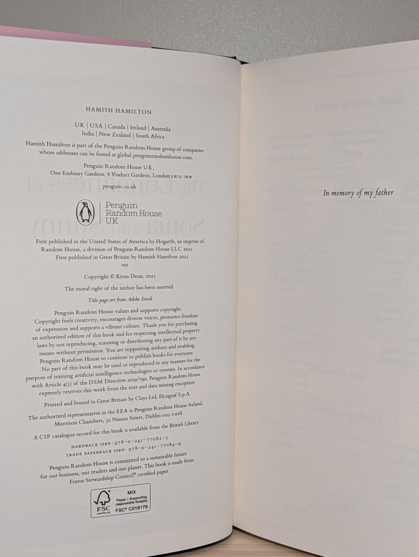 The Loneliness of Sonia and Sunny by Kiran Desai (Signed First Edition) - Fialta Books