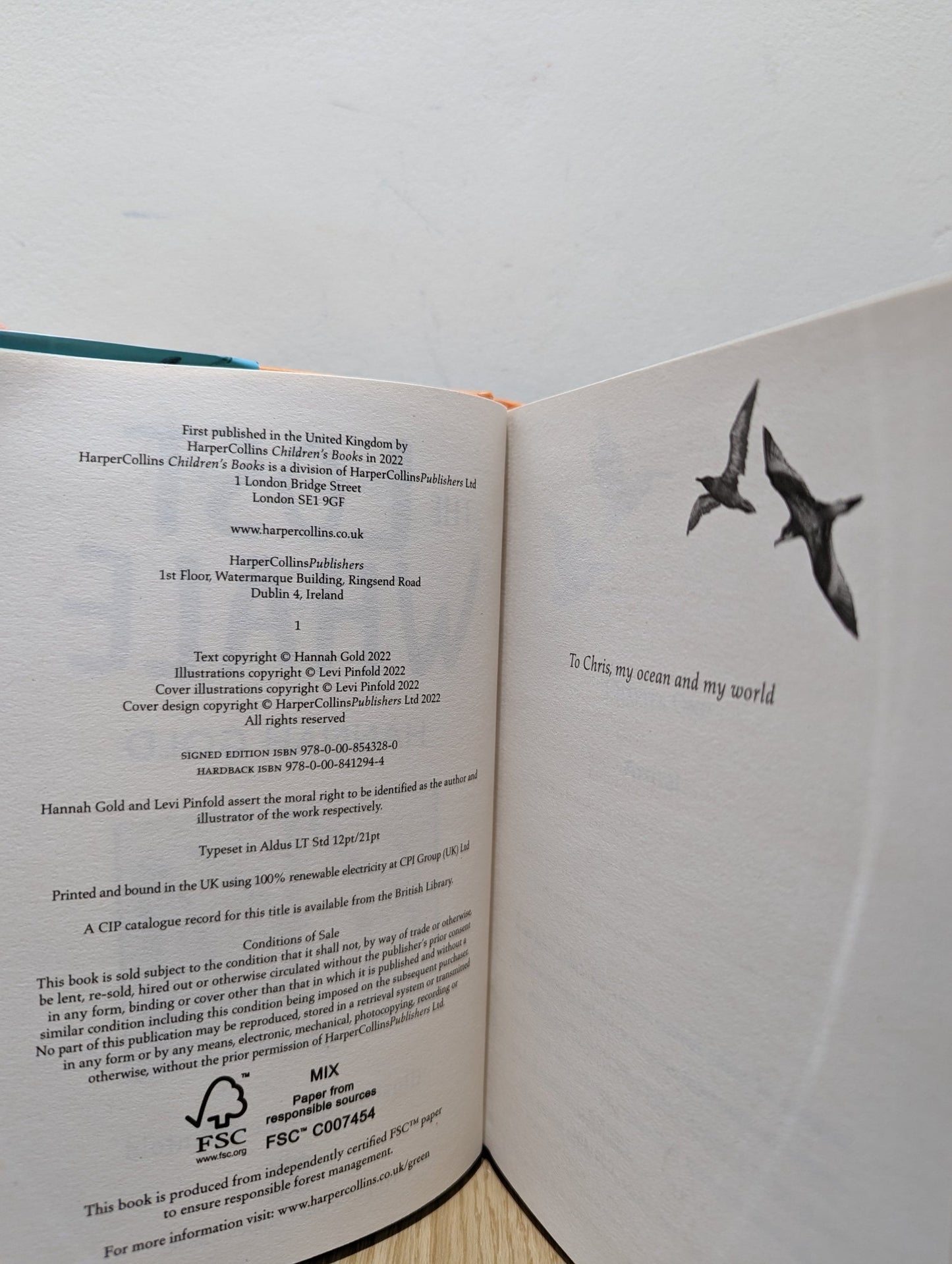 The Lost Whale by Hannah Gold (Signed First Edition) - Fialta Books