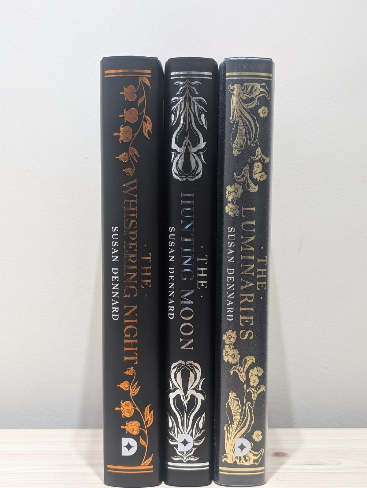 The Luminaries; The Hunting Moon; The Whispering Night by Susan Dennard (Signed Set with sprayed edges) - Fialta Books