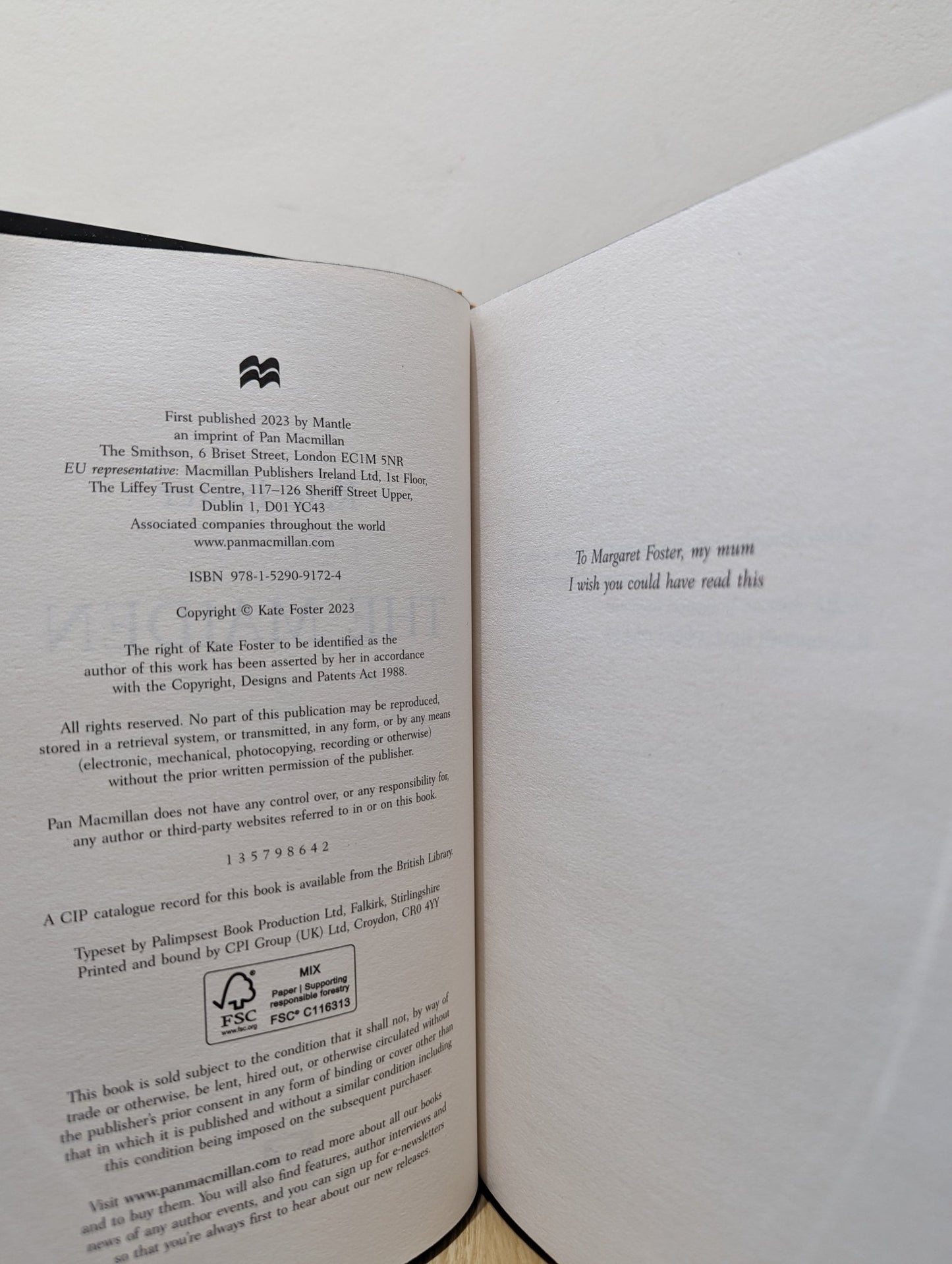 The Maiden by Kate Foster (Signed First Edition with sprayed edges) - Fialta Books