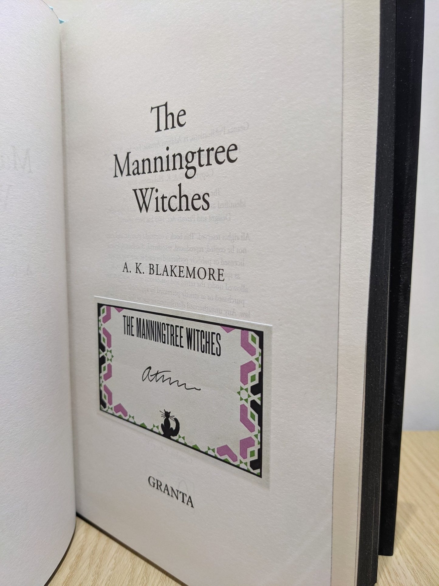 The Manningtree Witches by A. K. Blakemore (Signed First Edition with sprayed edges) - Fialta Books