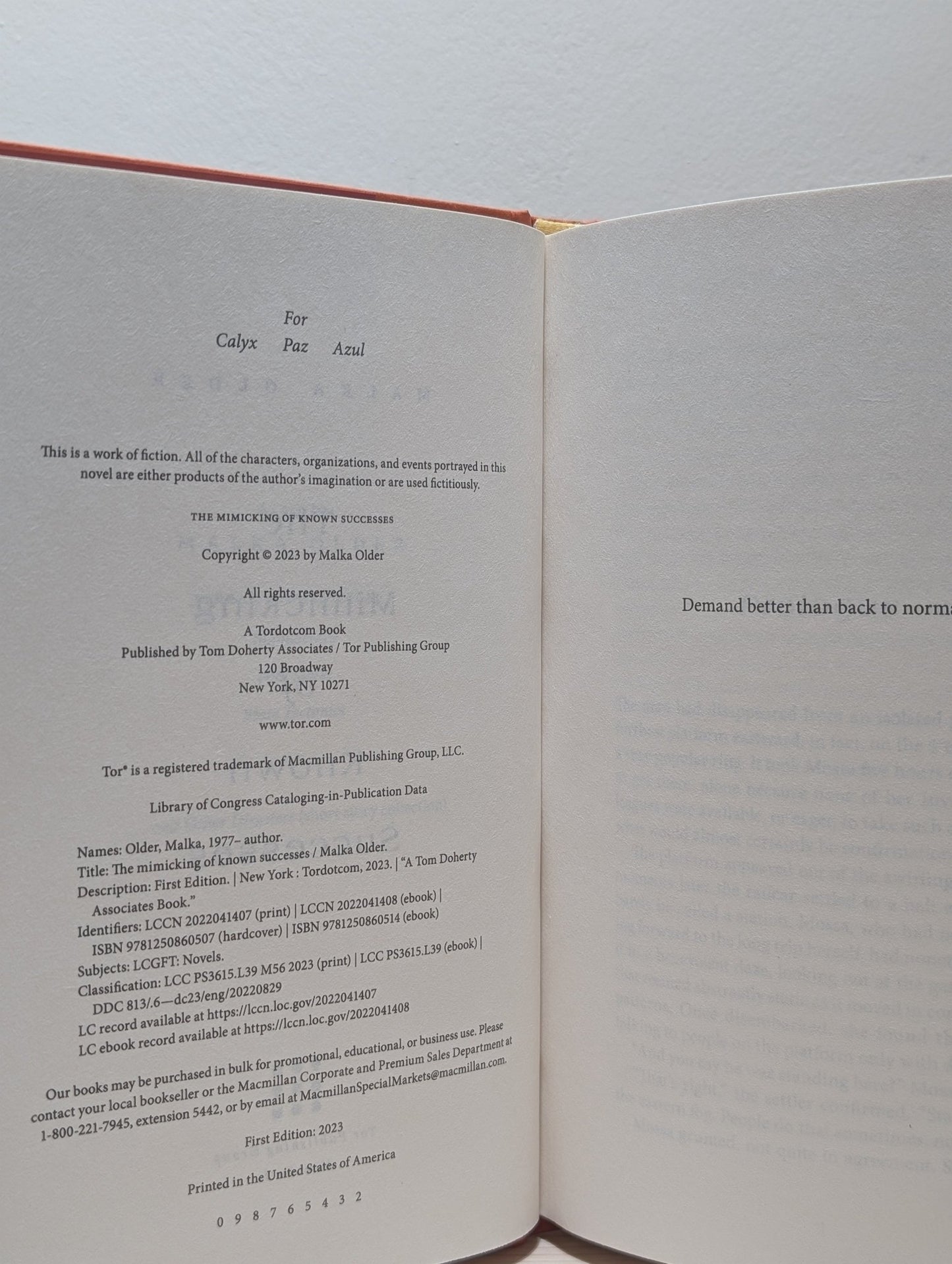 The Mimicking of Known Successes by Malka Older - Fialta Books