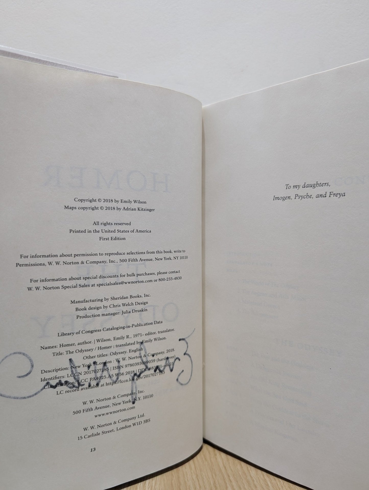 The Odyssey by Homer Emily Wilson (Signed by translator) - Fialta Books