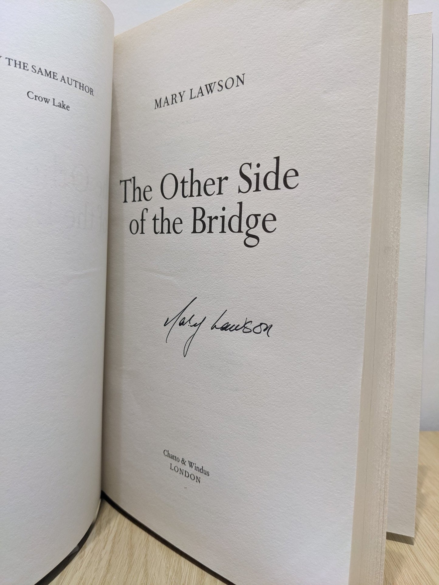 The Other Side of the Bridge by Mary Lawson (Signed First Edition) - Fialta Books