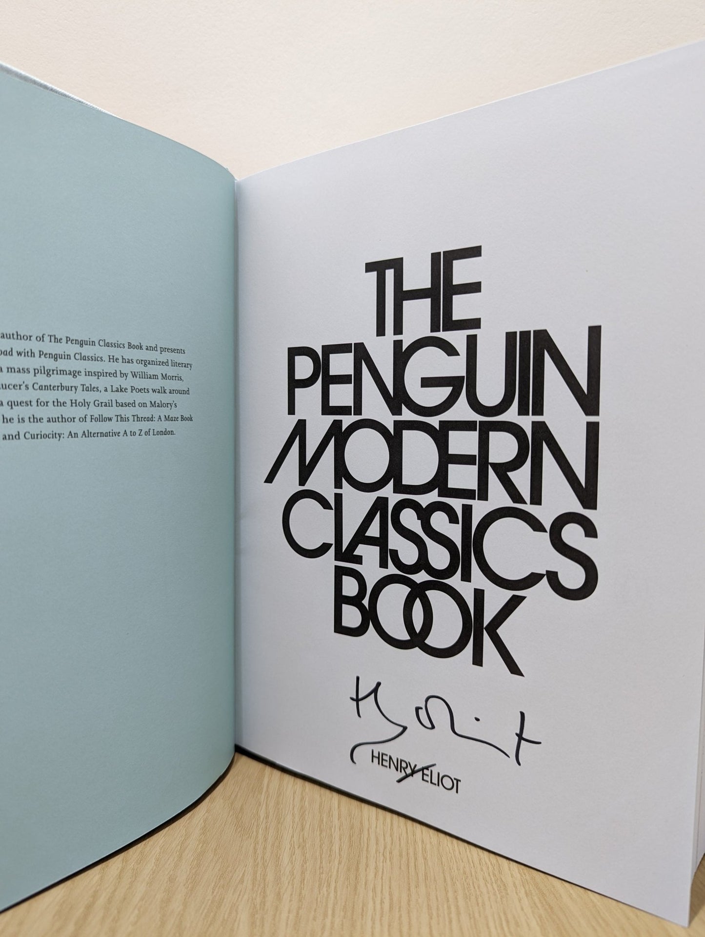 The Penguin Modern Classics Book by Henry Eliot (Signed First Edition) - Fialta Books