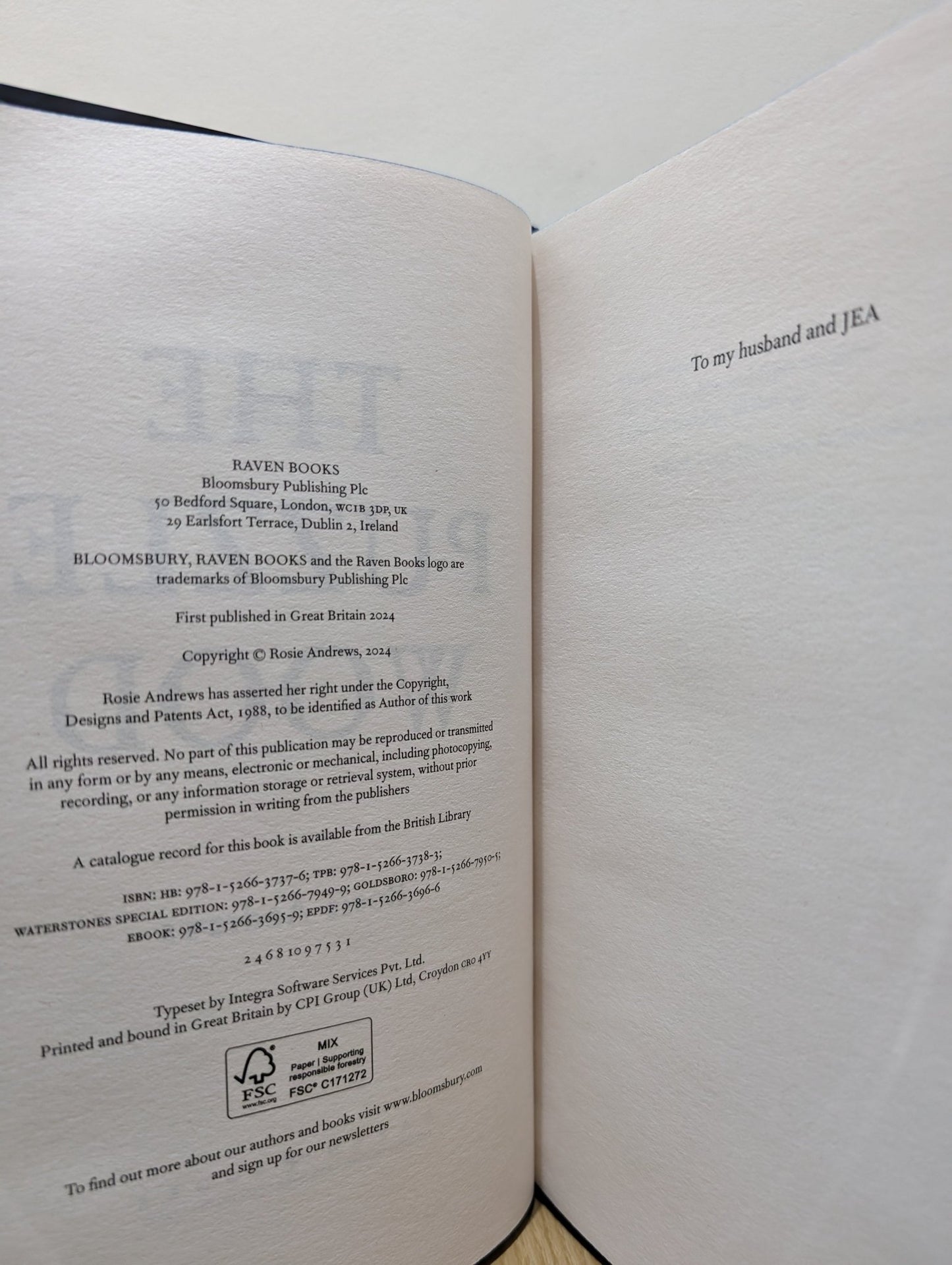 The Puzzle Wood by Rosie Andrews (Signed First Edition with sprayed edges) - Fialta Books