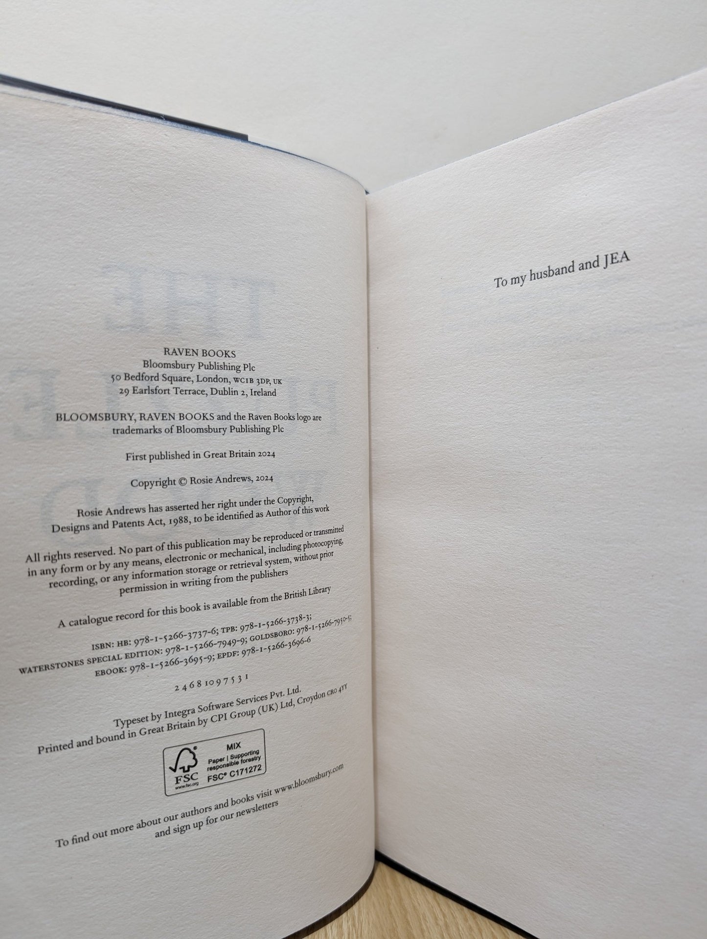 The Puzzle Wood by Rosie Andrews (Signed Numbered First Edition with sprayed edges) - Fialta Books
