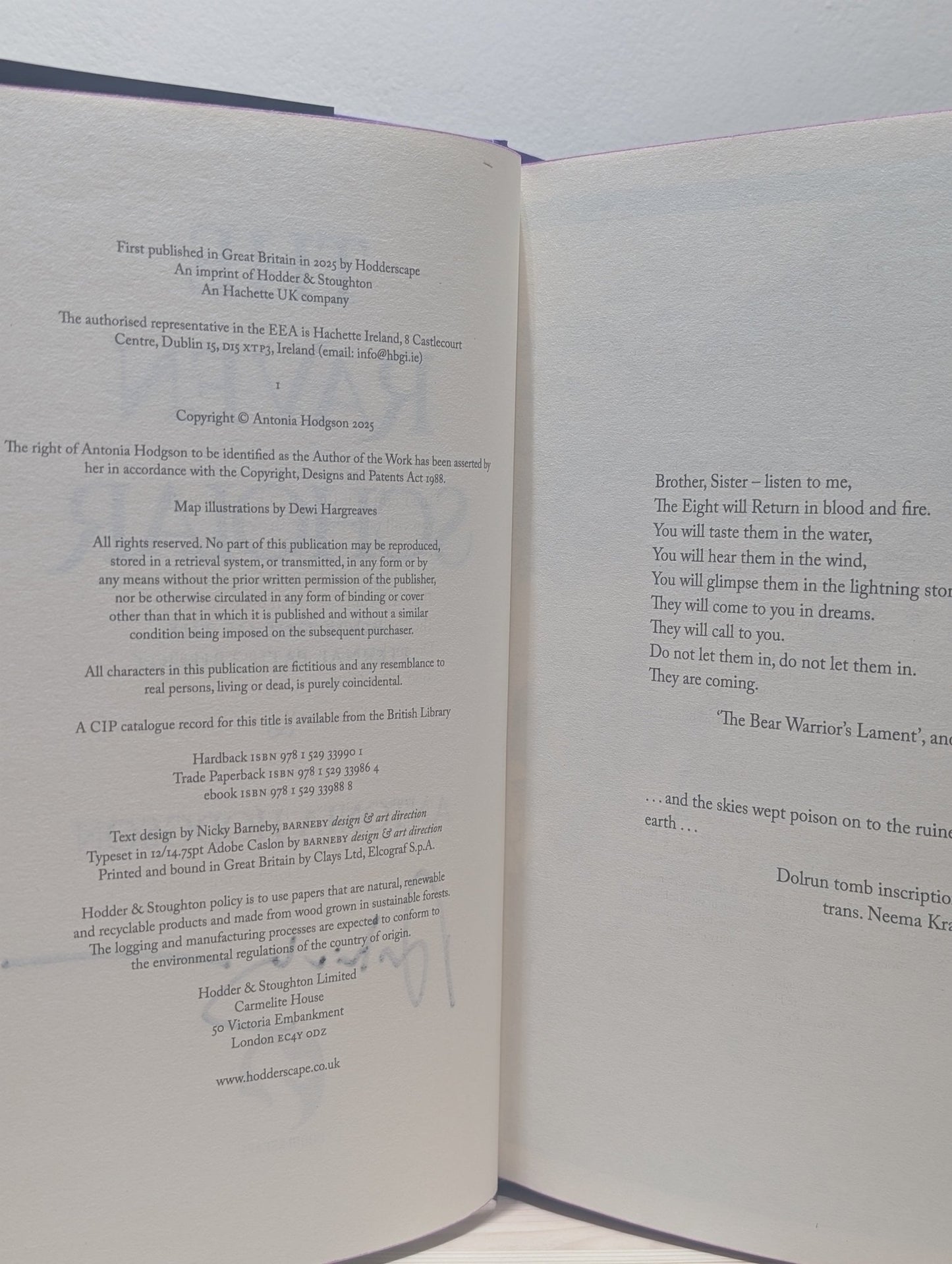 The Raven Scholar: The Eternal Path 1 by Antonia Hodgson (Signed First Edition with sprayed edges) - Fialta Books