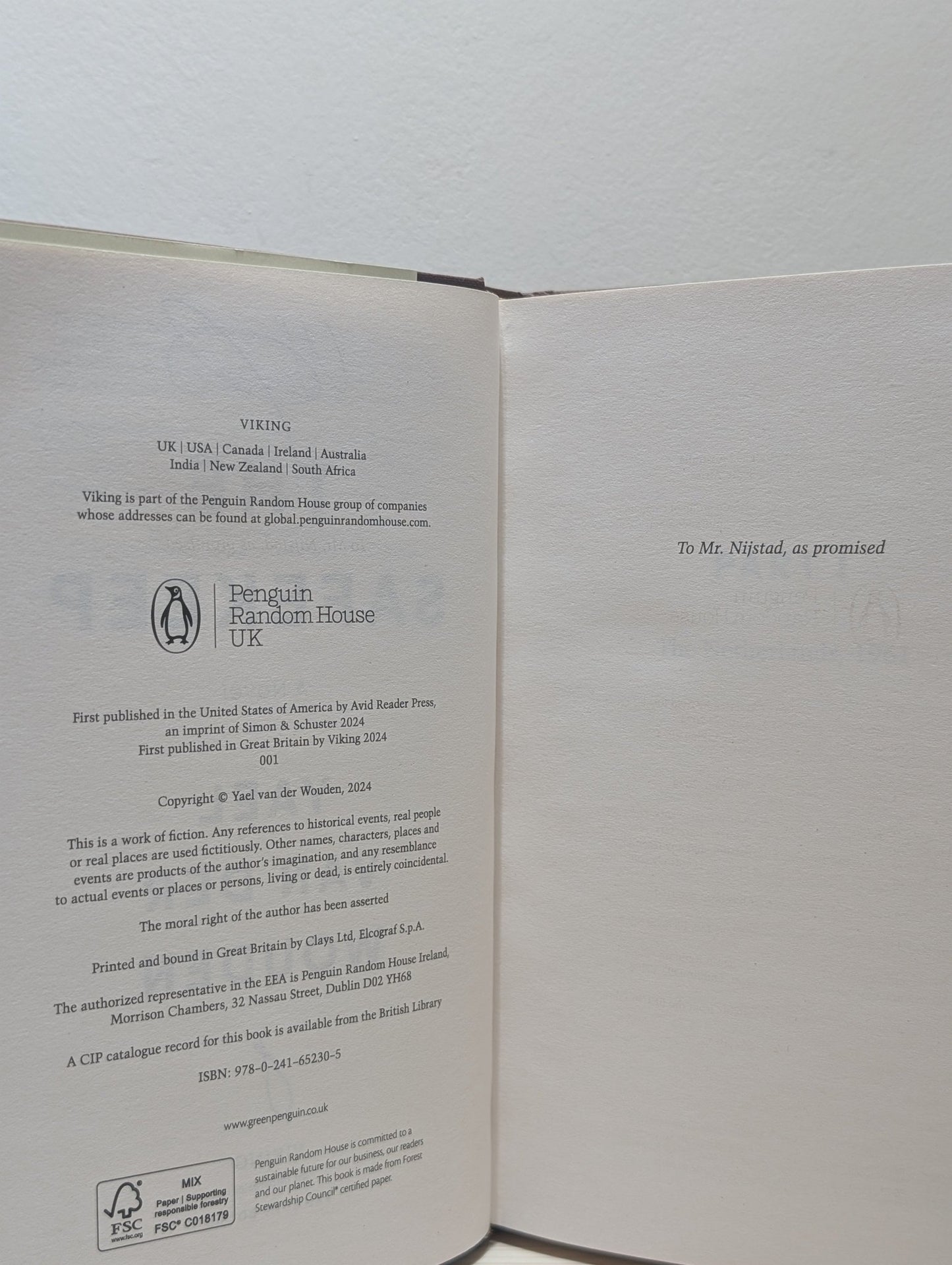 The Safekeep by Yael Van Der Wouden (Signed) - Fialta Books