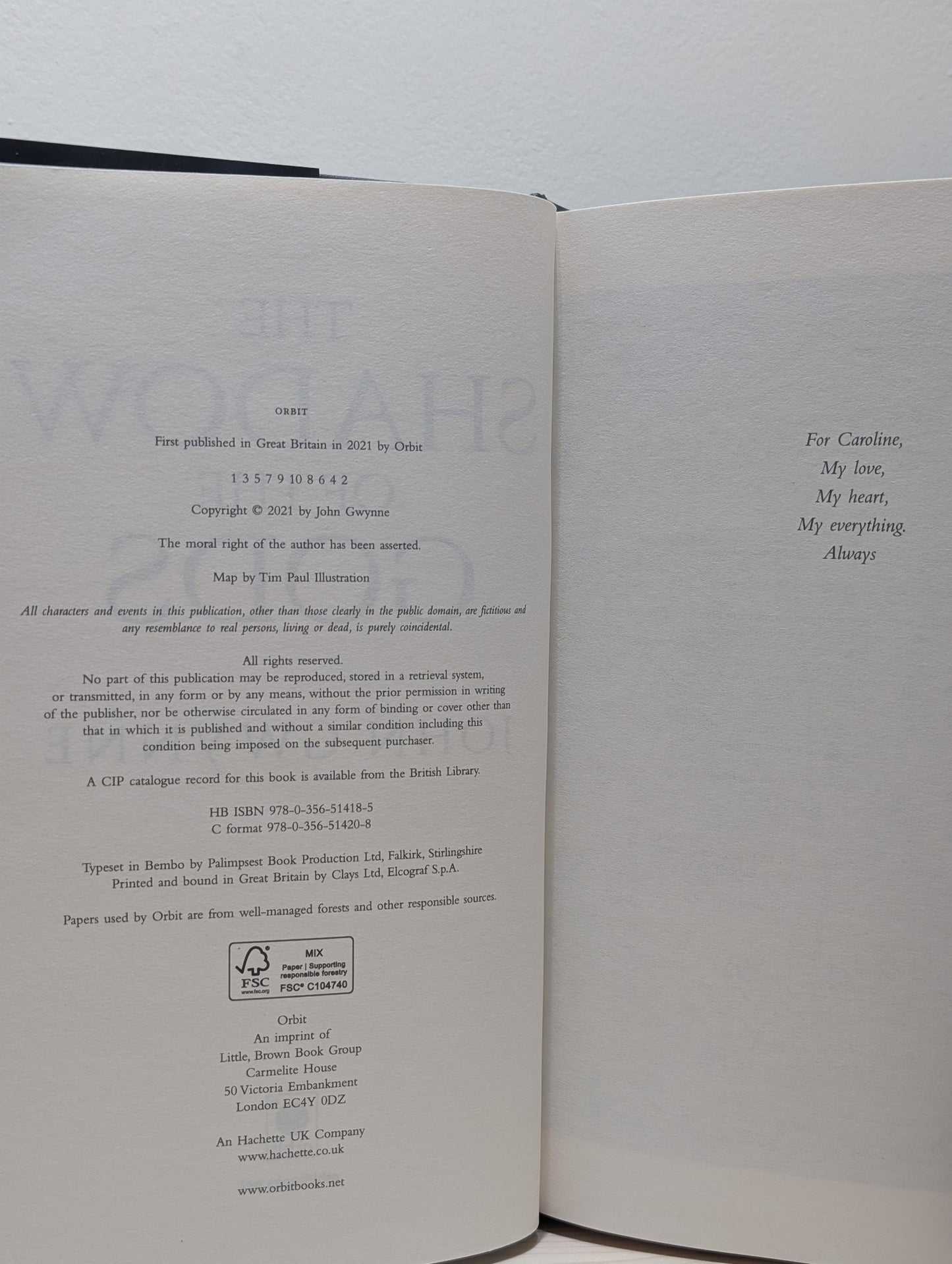 The Shadow of the Gods by John Gwynne (Signed First Edition) - Fialta Books