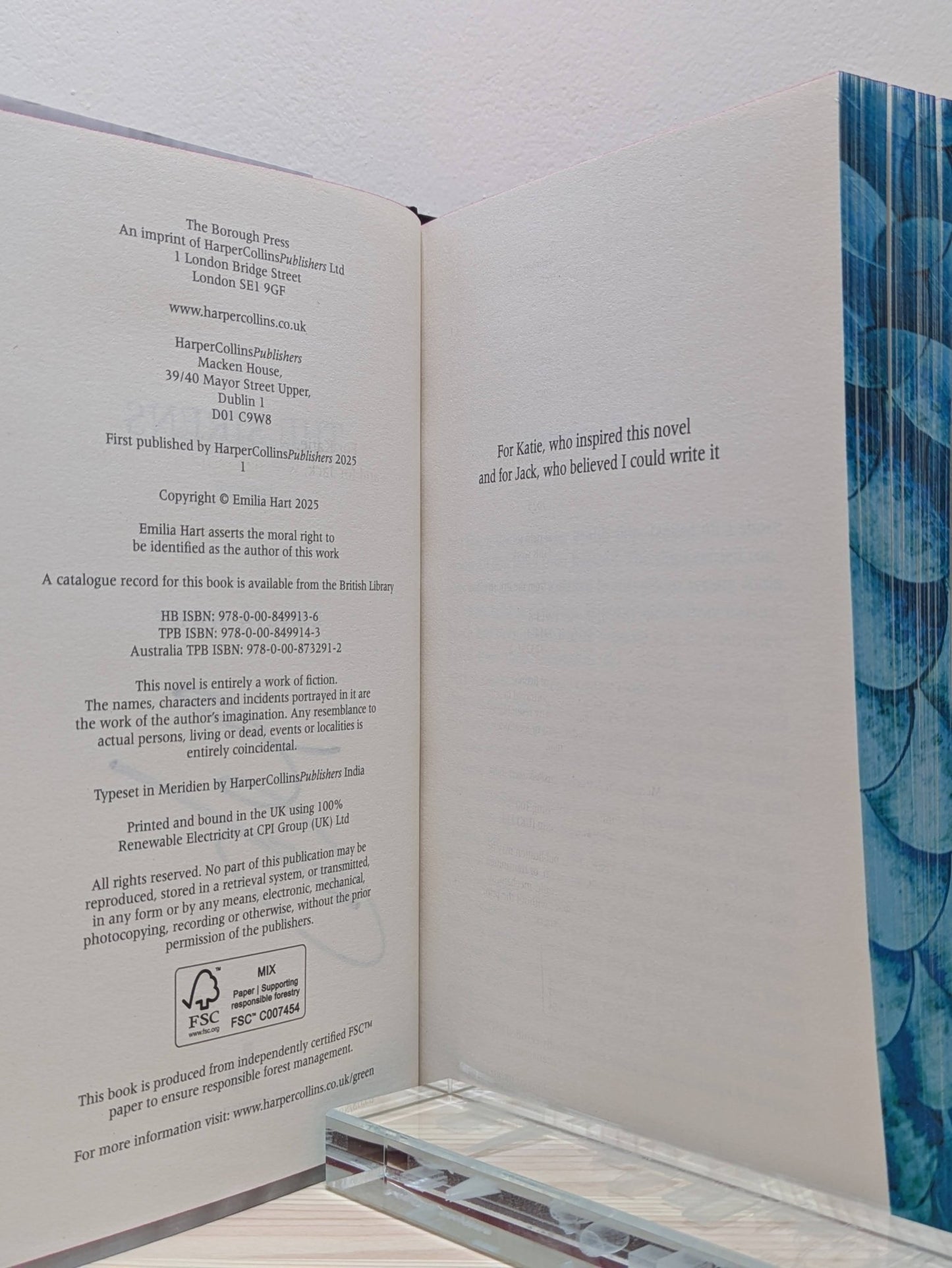 The Sirens by Emilia Hart (Signed First Edition with sprayed edges) - Fialta Books