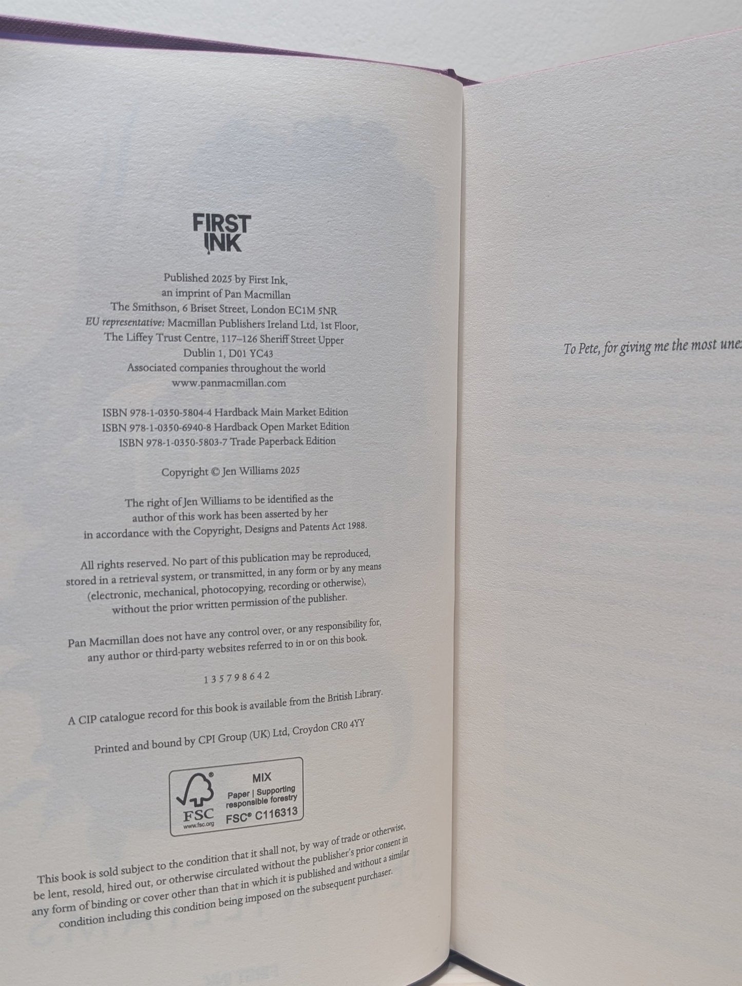 The Sleepless by Jen Williams (Signed First Edition with sprayed edges) - Fialta Books