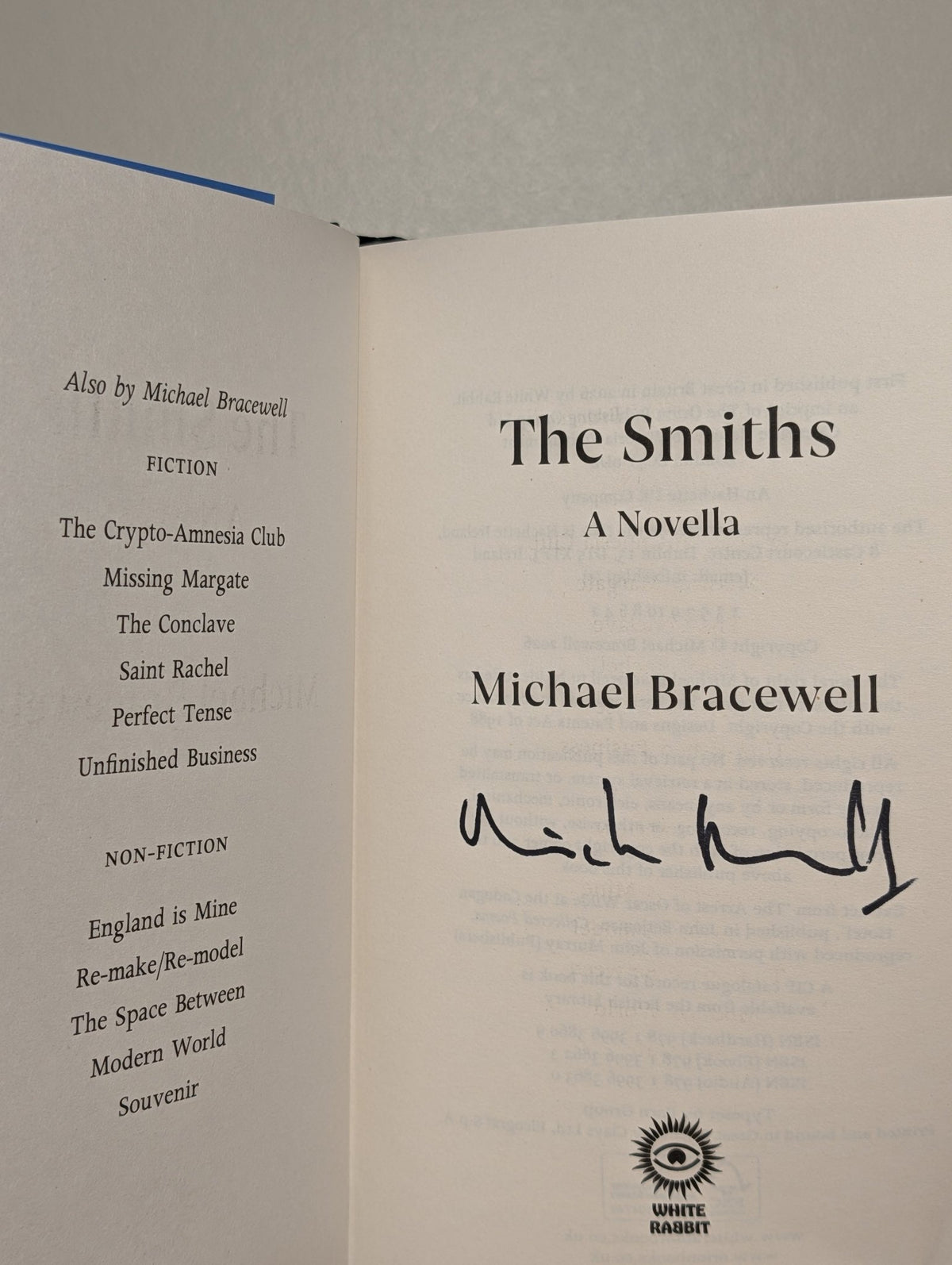 The Smiths by Michael Bracewell (Signed First Edition) - Fialta Books