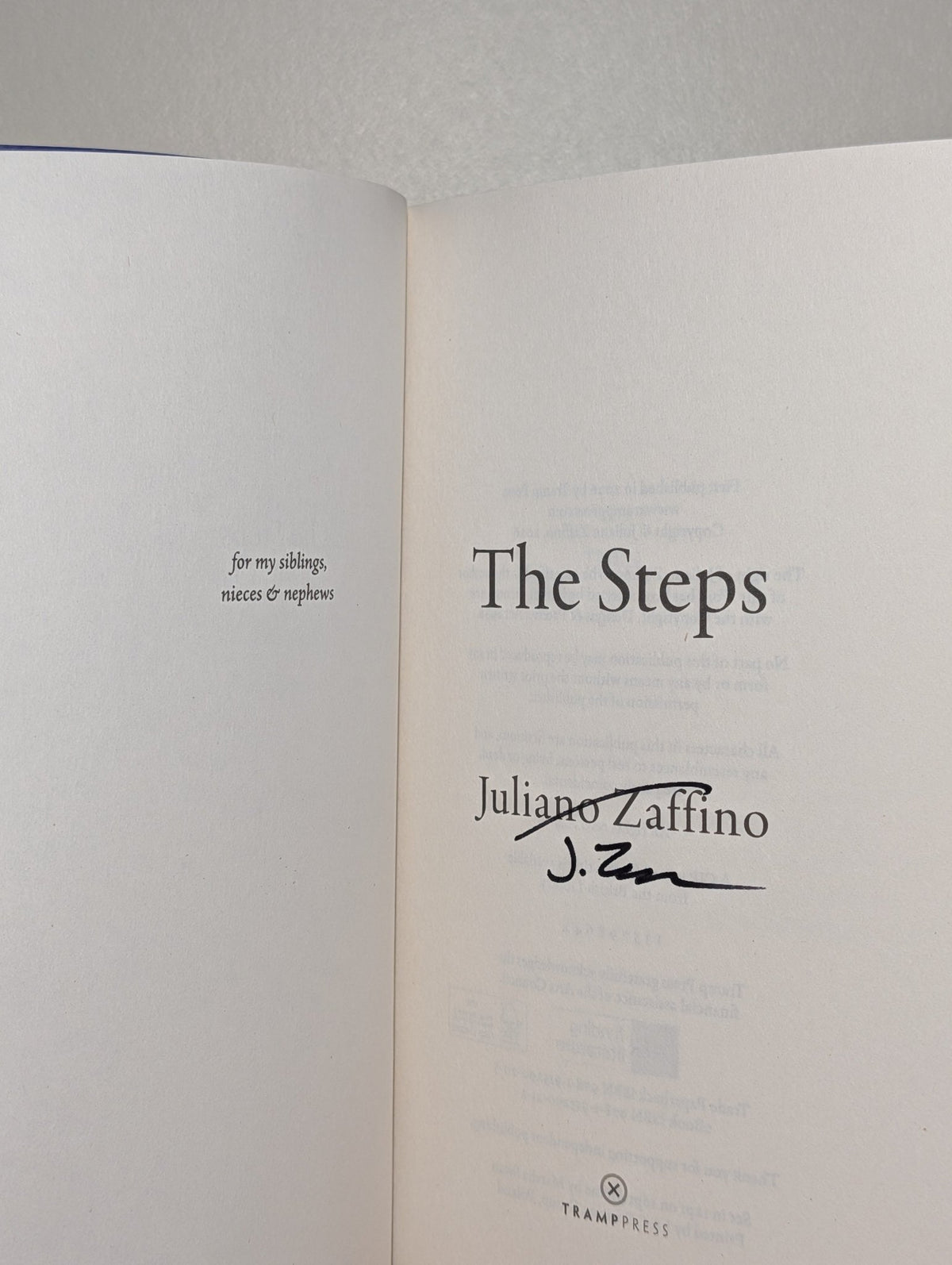 The Steps by Juliano Zaffino (Signed First Edition) - Fialta Books
