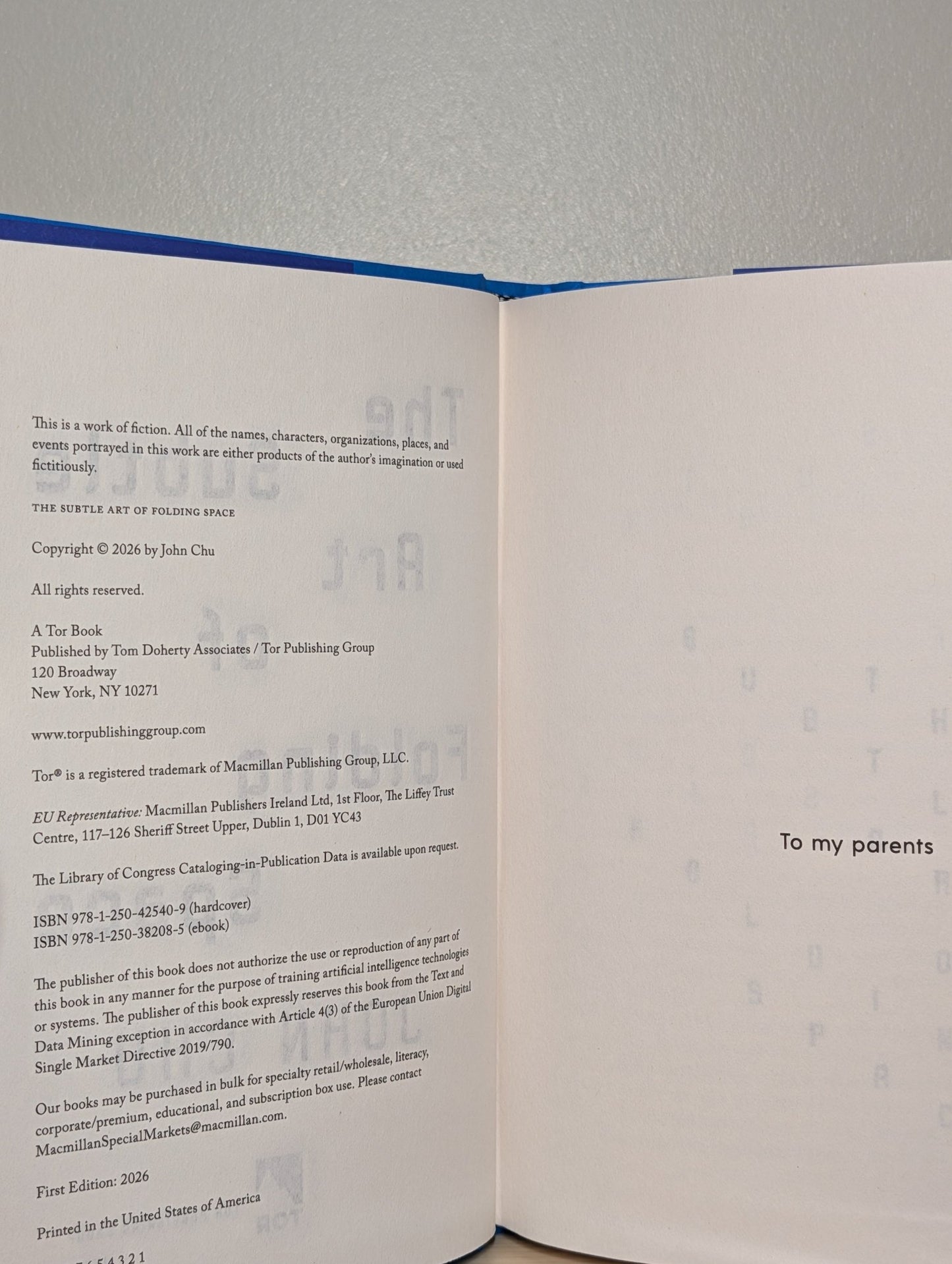 The Subtle Art of Folding Space by John Chu (First Edition) - Fialta Books