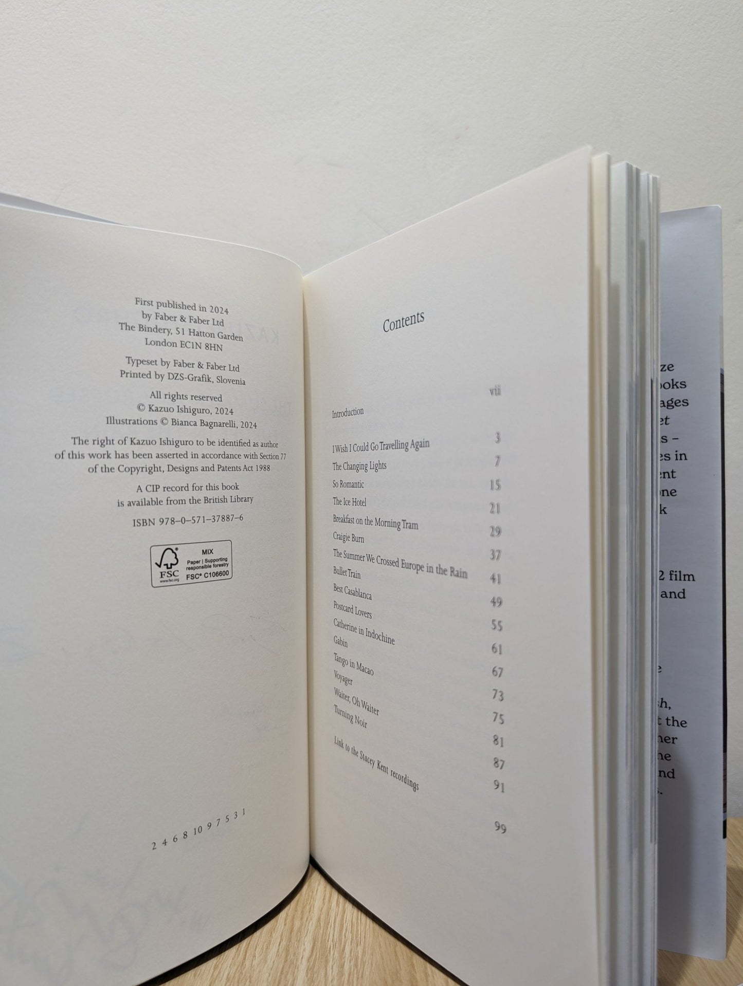 The Summer We Crossed Europe in the Rain by Kazuo Ishiguro (Signed First Edition with CD) - Fialta Books