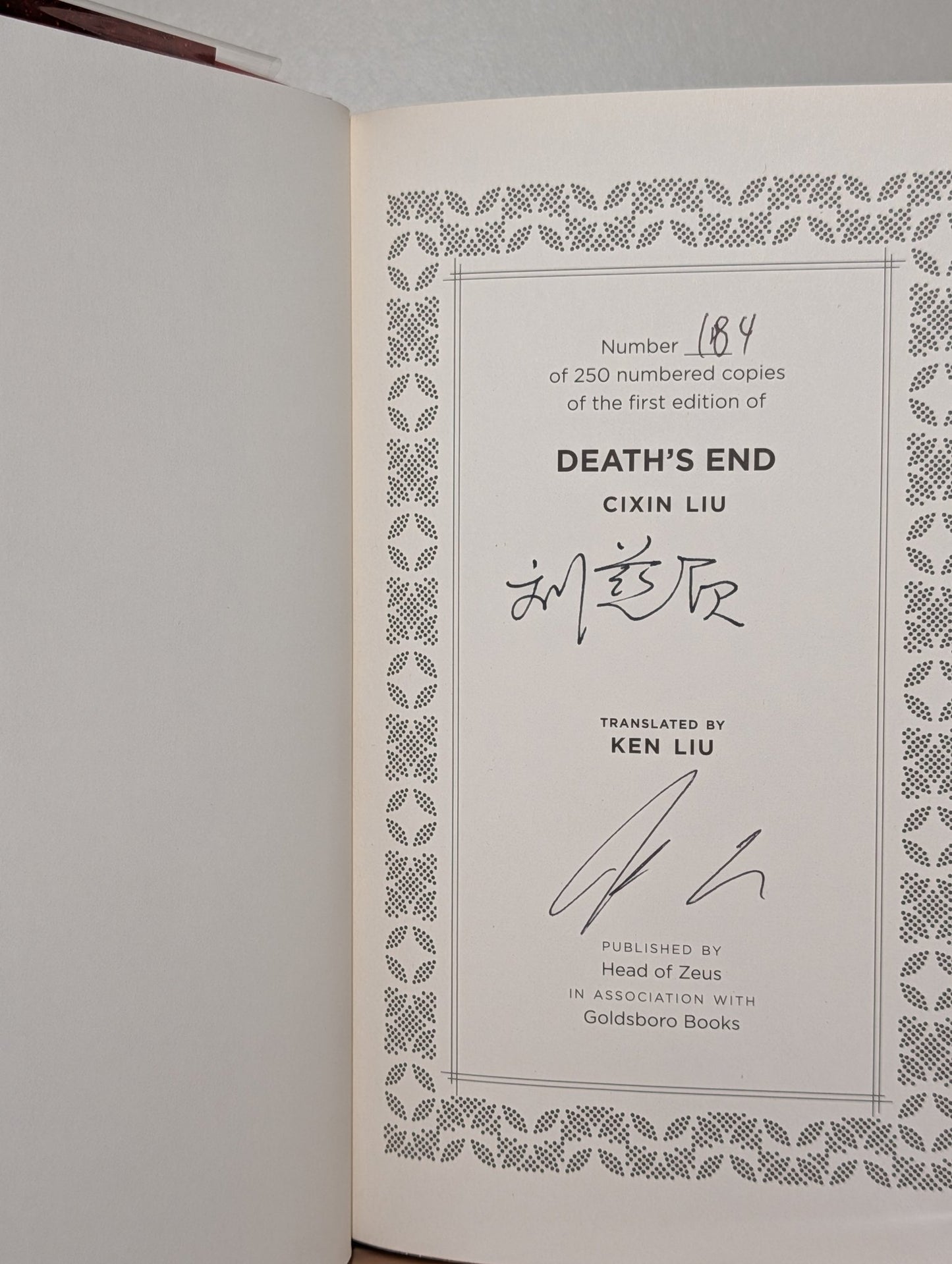 The Three - Body Problem, The Dark Forest, Death's End by Cixin Liu (Double Signed First Edition Set) - Fialta Books