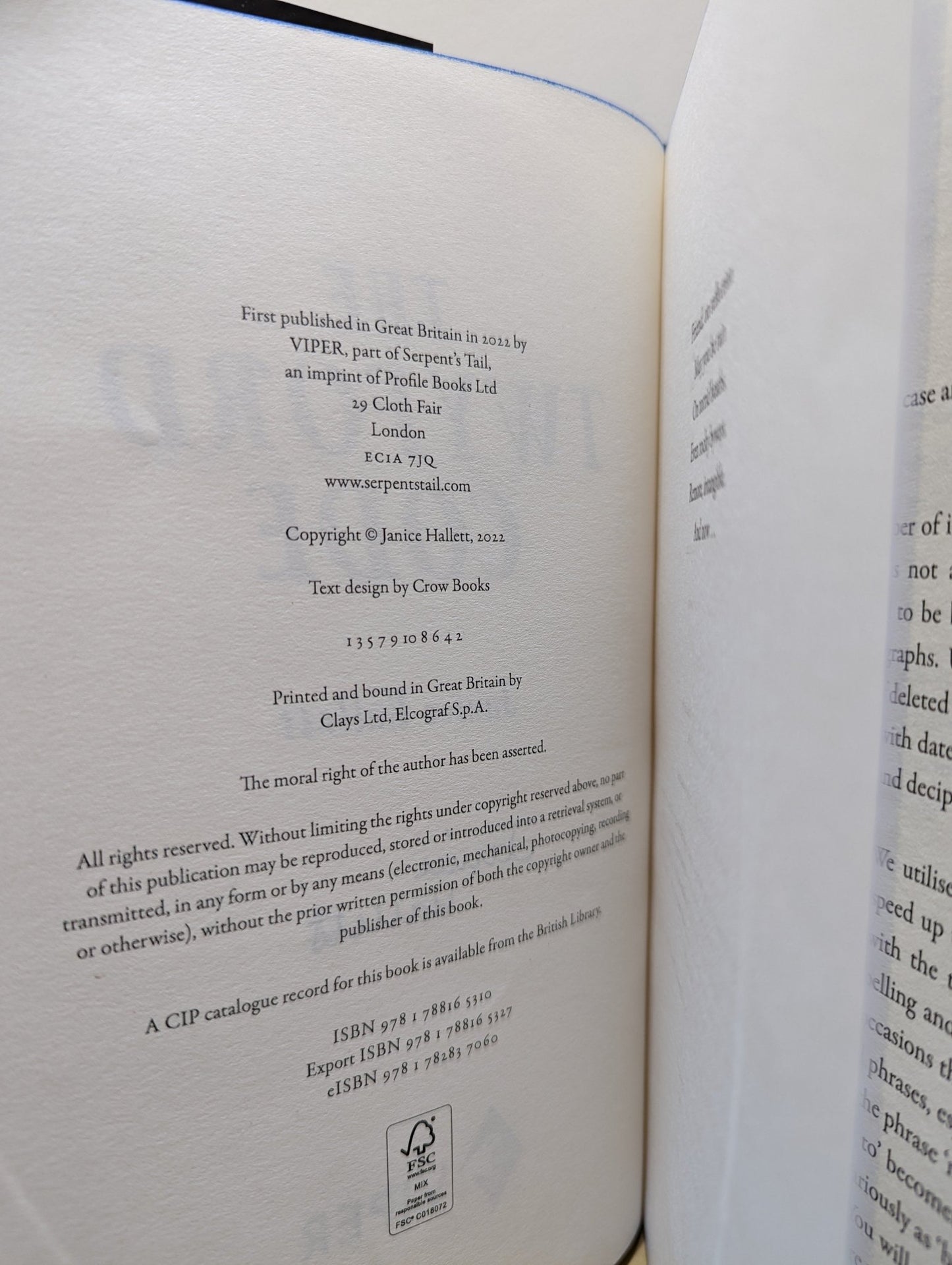 The Twyford Code by Janice Hallett (Signed First Edition with sprayed edges) - Fialta Books