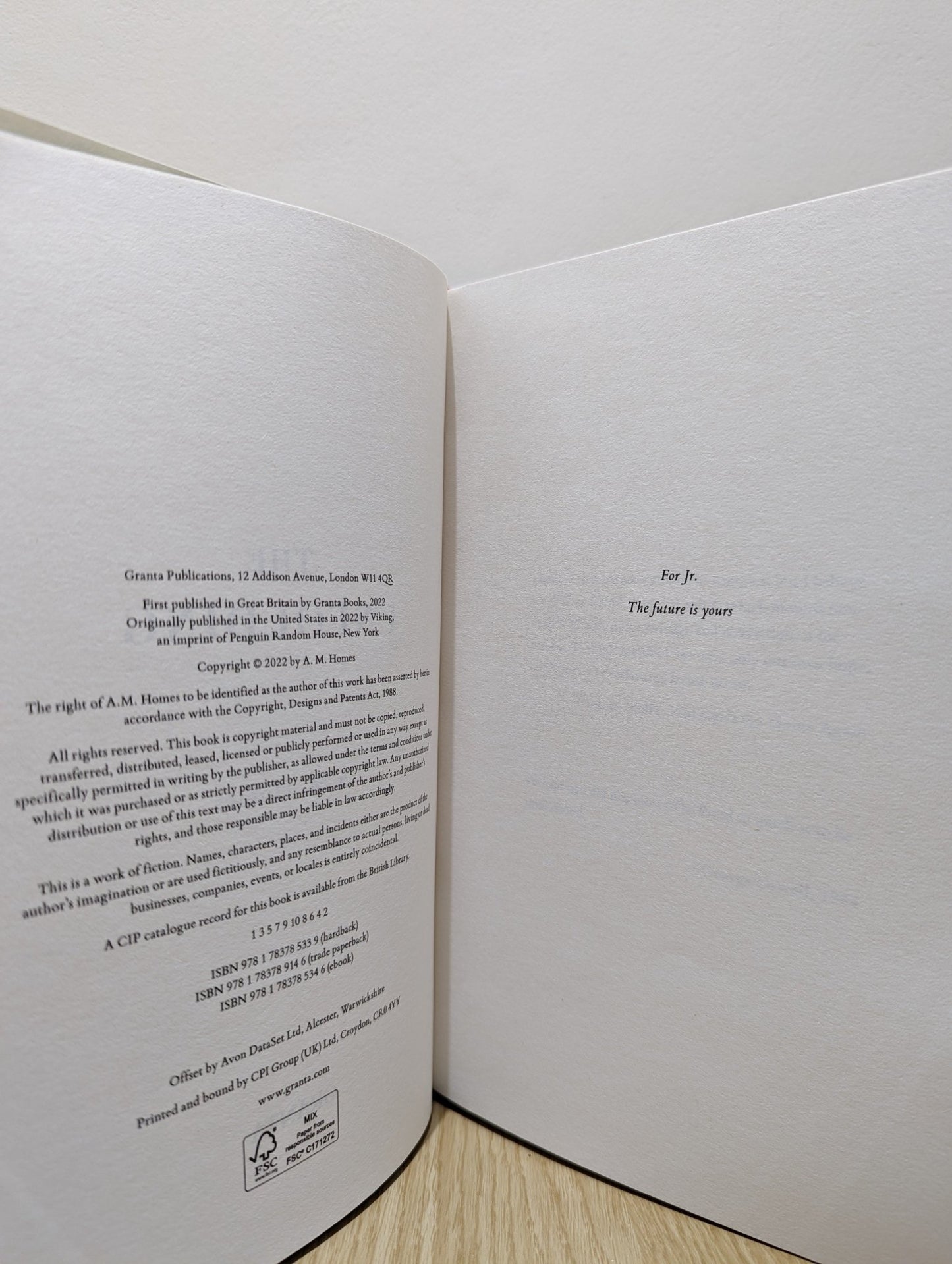 The Unfolding by A.M. Homes (Signed First Edition) - Fialta Books