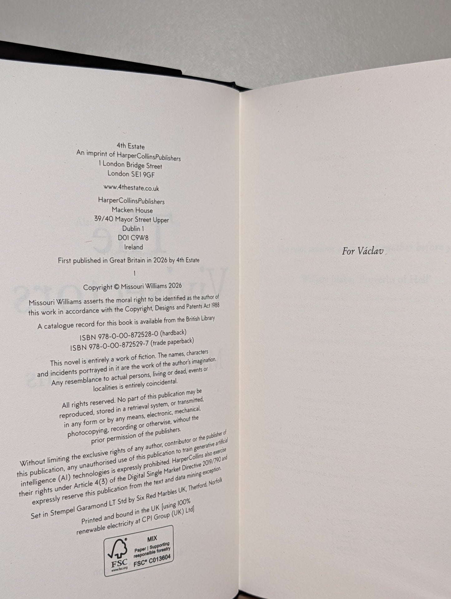 The Vivisectors by Missouri Williams (First Edition) - Fialta Books