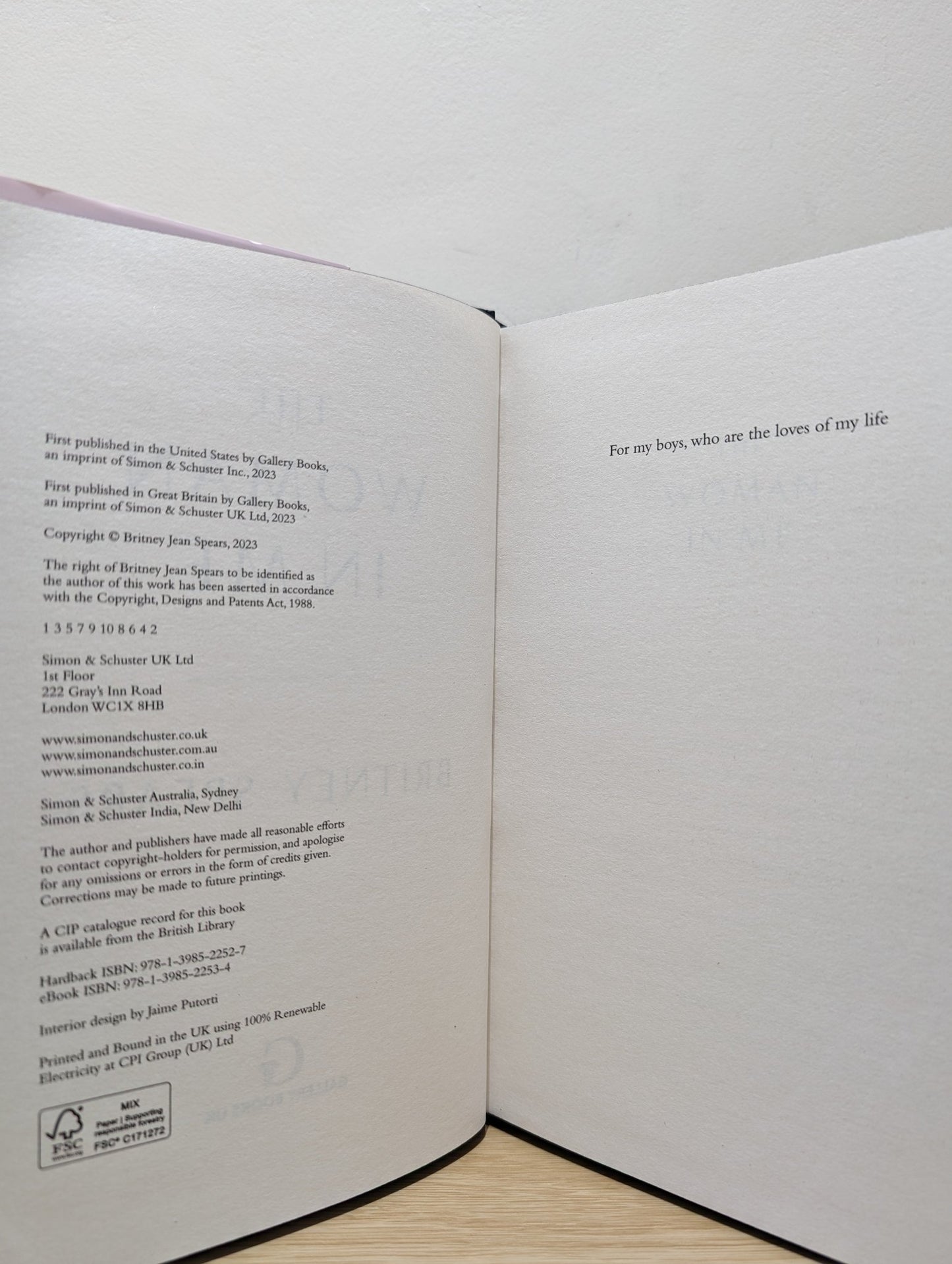 The Woman in Me: Britney Spears by Britney Spears (First Edition with sprayed edges) - Fialta Books