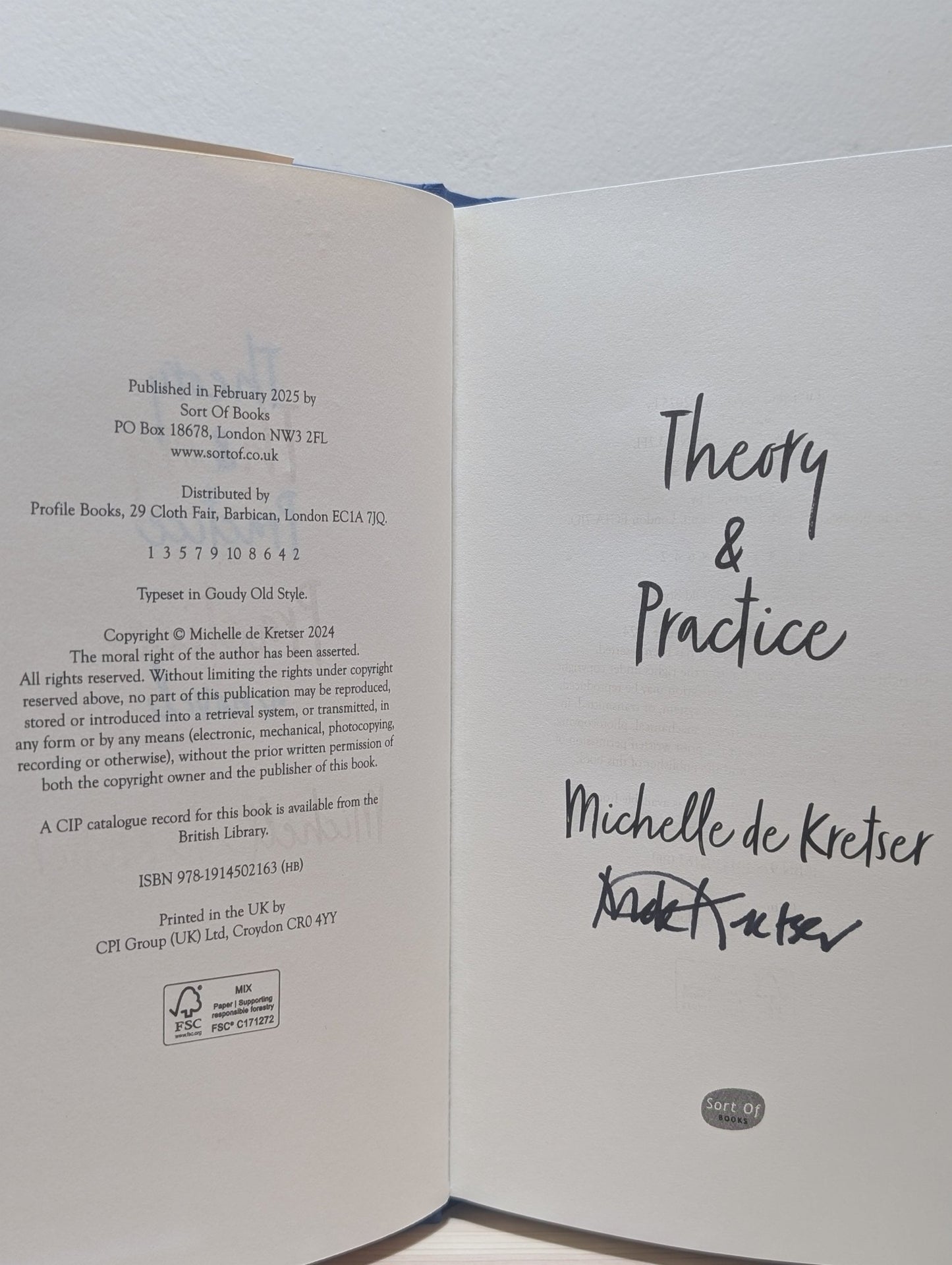 Theory & Practice by Michelle De Kretser (Signed First Edition) - Fialta Books