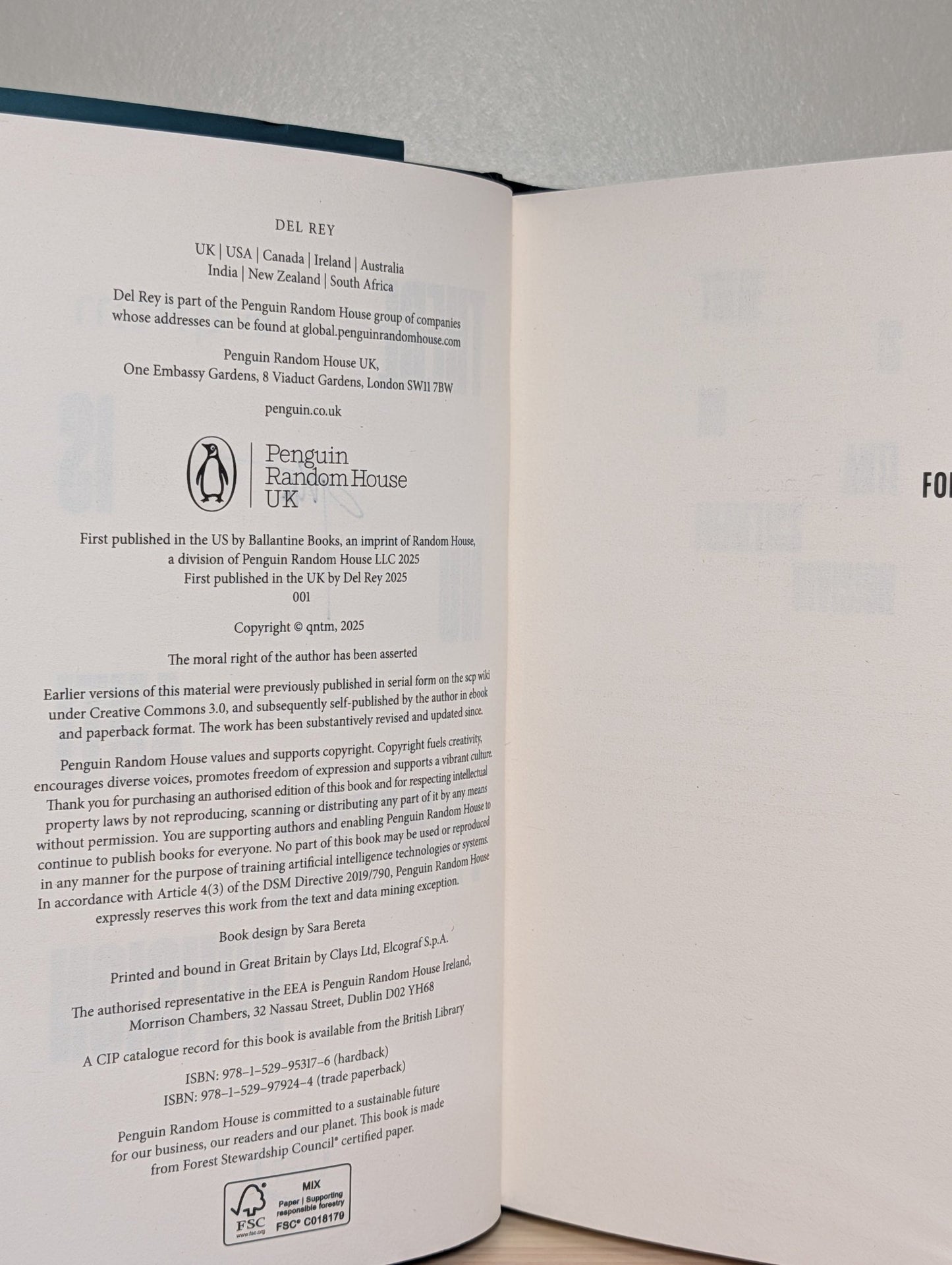 There Is No Antimemetics Division by Qntm (Signed First Edition) - Fialta Books