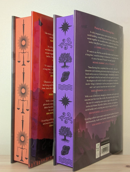 These Burning Stars; On Vicious Worlds by Bethany Jacobs (Signed Numbered First Edition with sprayed edges) - Fialta Books