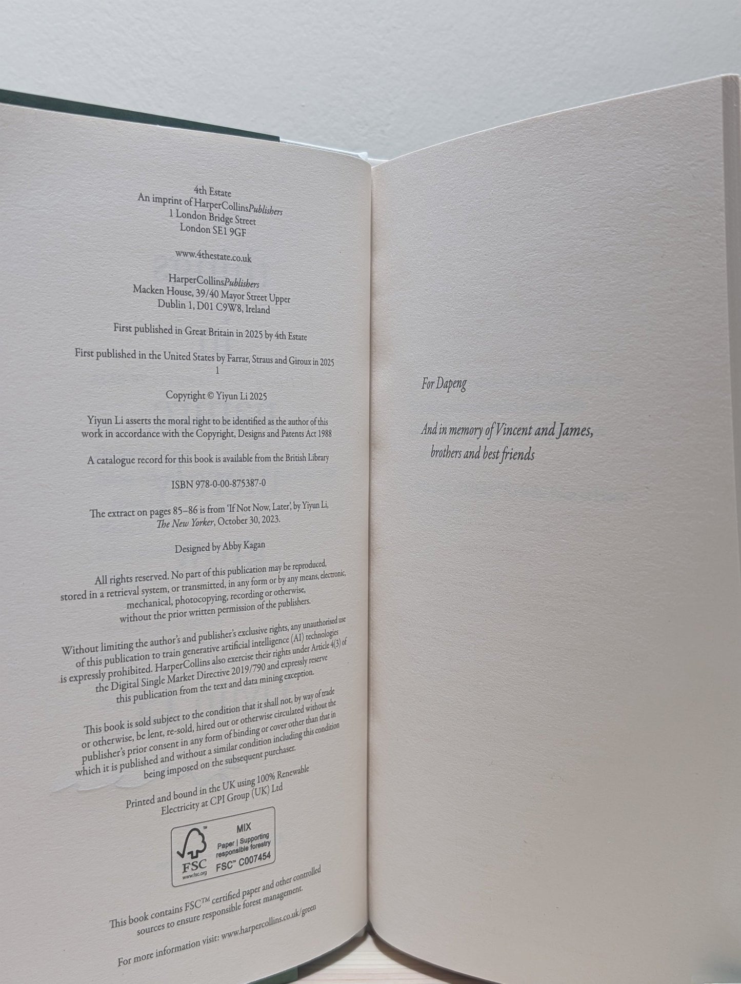 Things in Nature Merely Grow by Yiyun Li (Signed First Edition) - Fialta Books