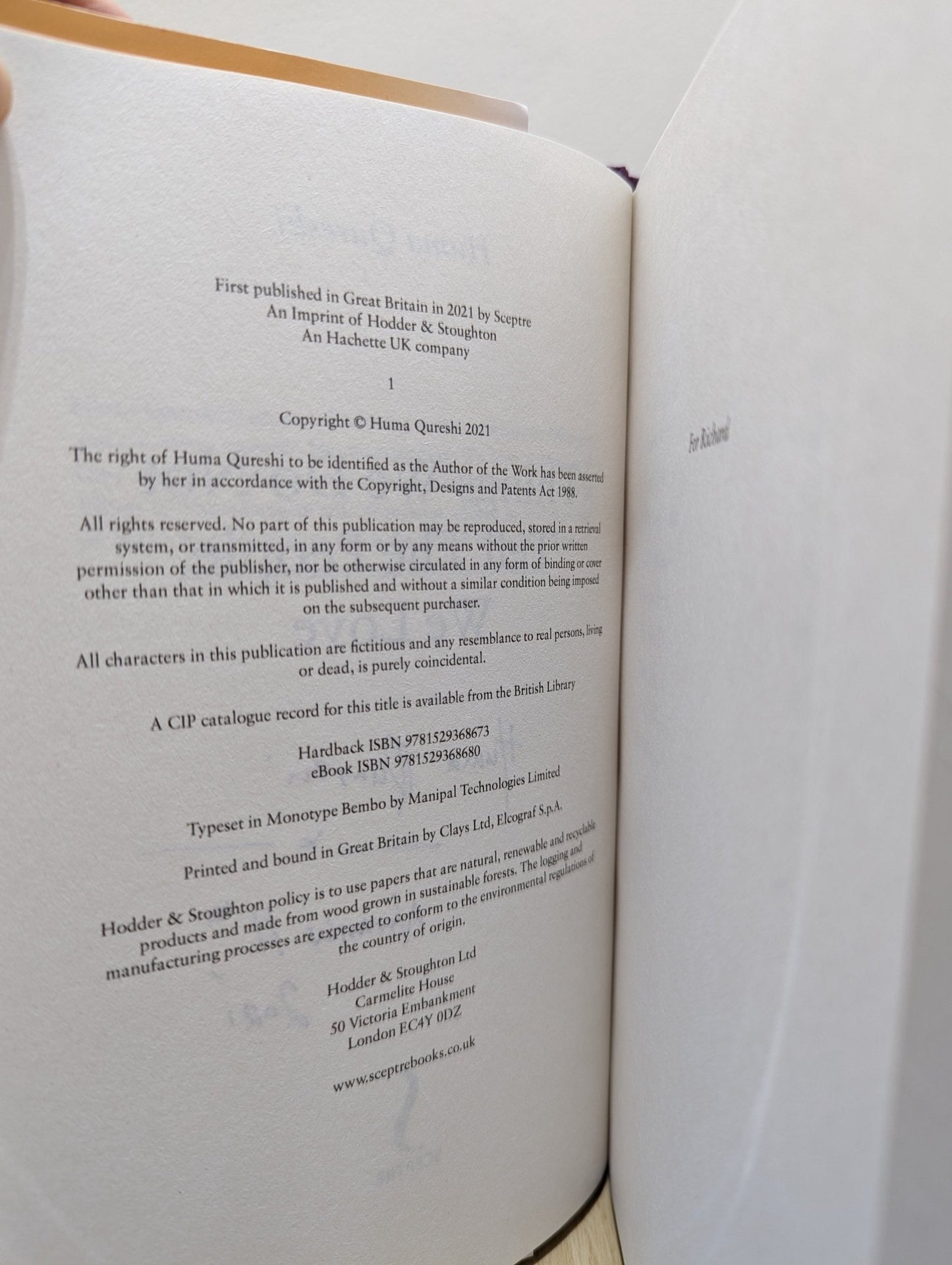 Things We Do Not Tell the People We Love by Huma Qureshi (Signed Dated) - Fialta Books